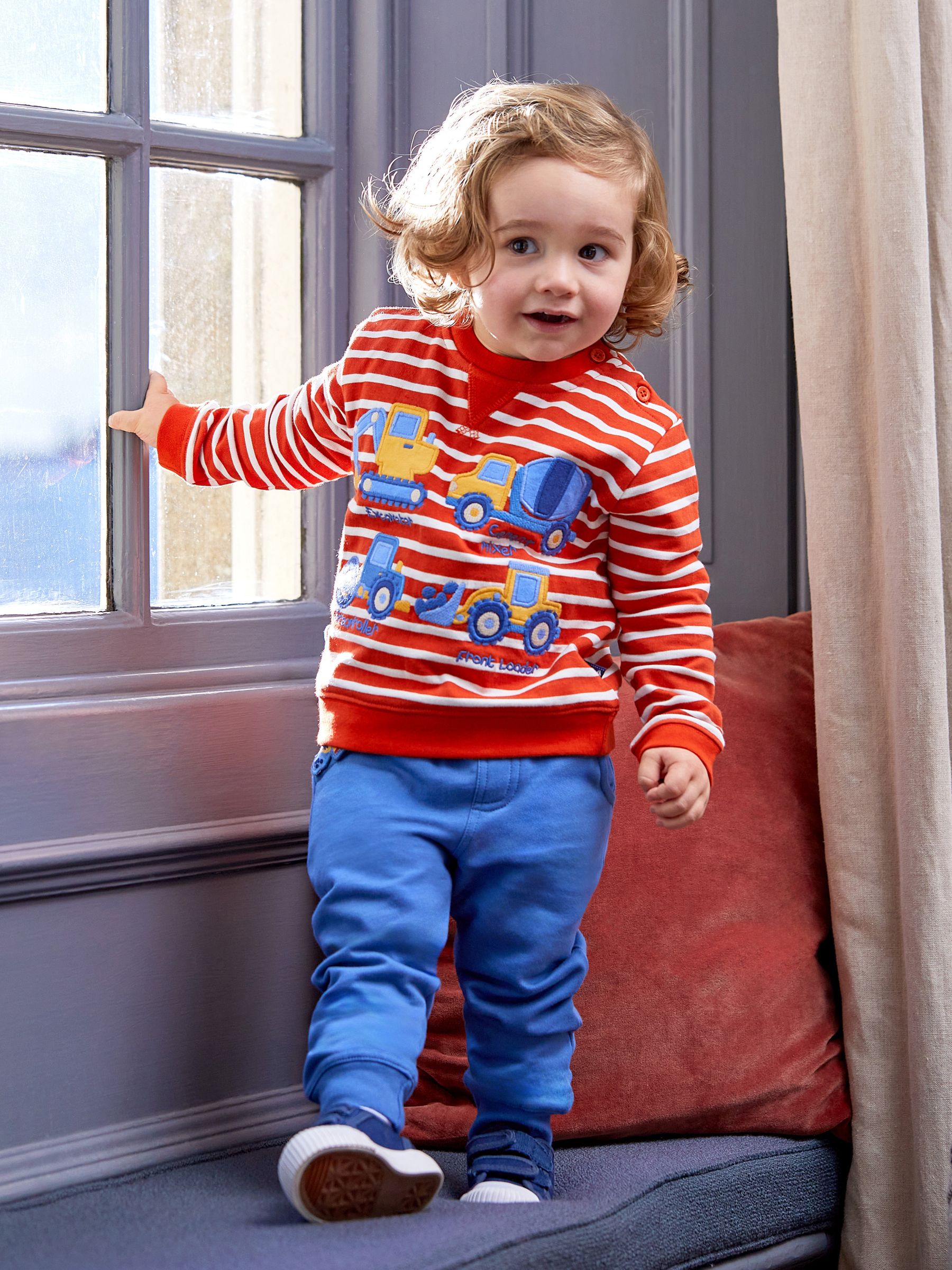 Orange Transport Appliqué Jersey Sweatshirt & Leggings Set - Image 1 of 6
