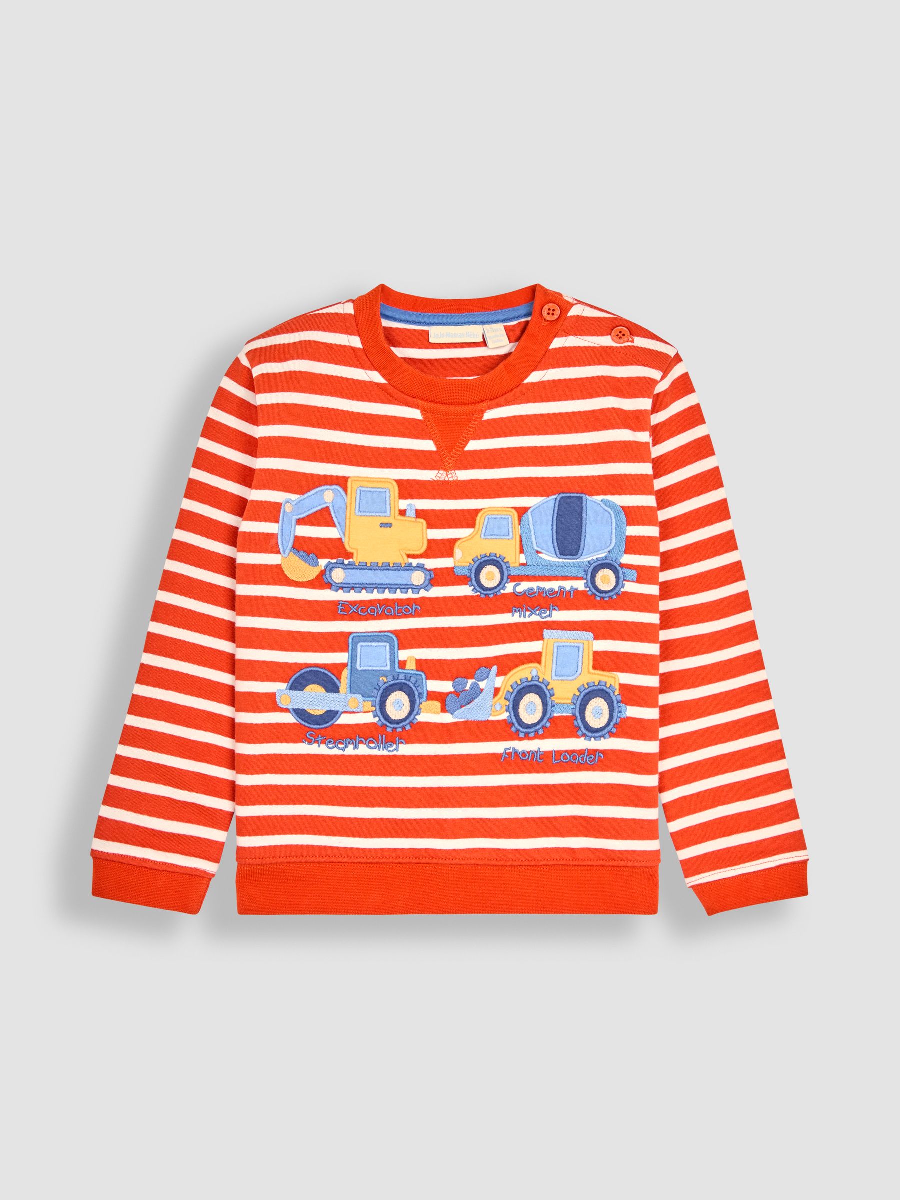 Orange Transport Appliqué Jersey Sweatshirt & Leggings Set - Image 3 of 6