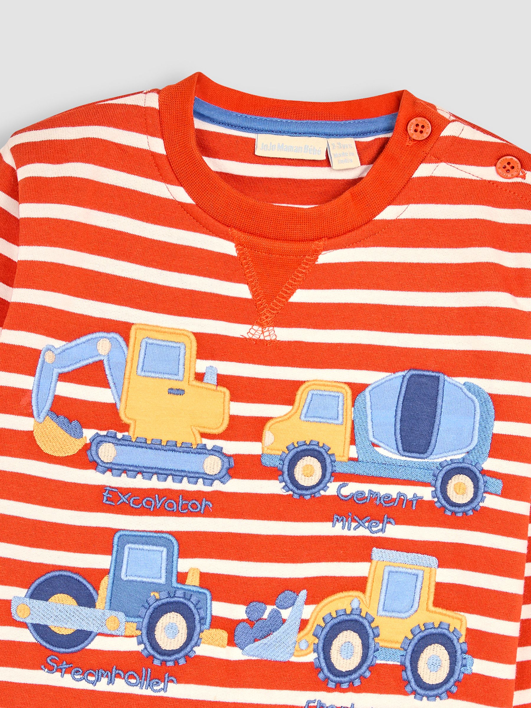 Orange Transport Appliqué Jersey Sweatshirt & Leggings Set - Image 5 of 6