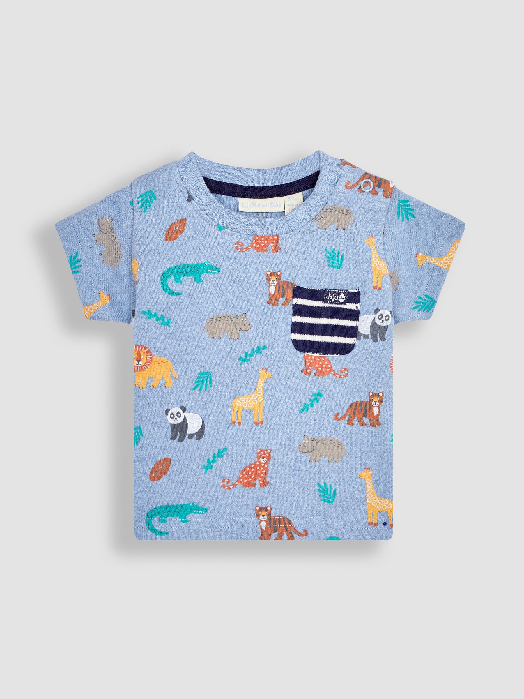 Blue Safari Printed T-Shirt & Shorts Set - Image 2 of 4