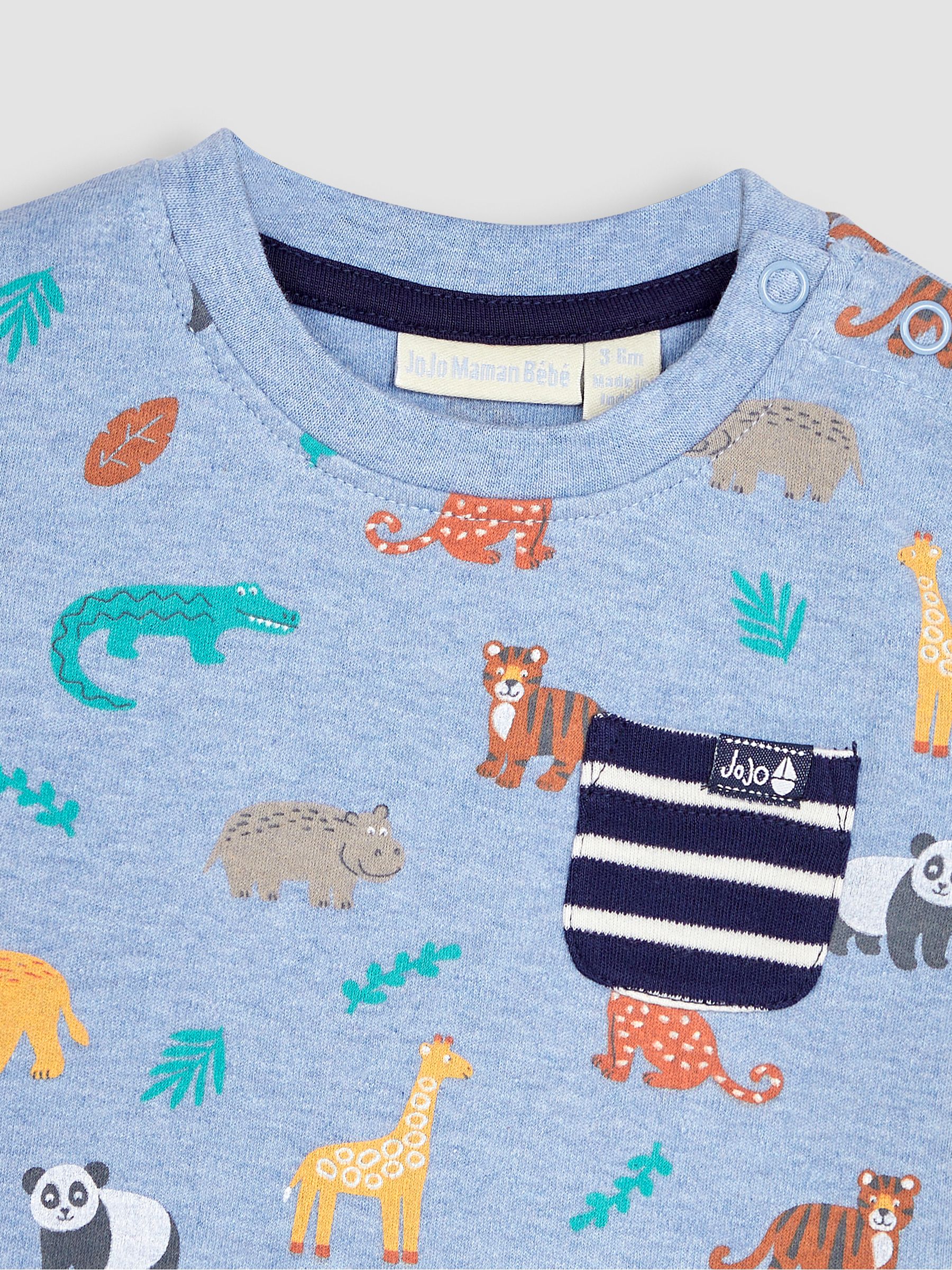 Blue Safari Printed T-Shirt & Shorts Set - Image 4 of 4