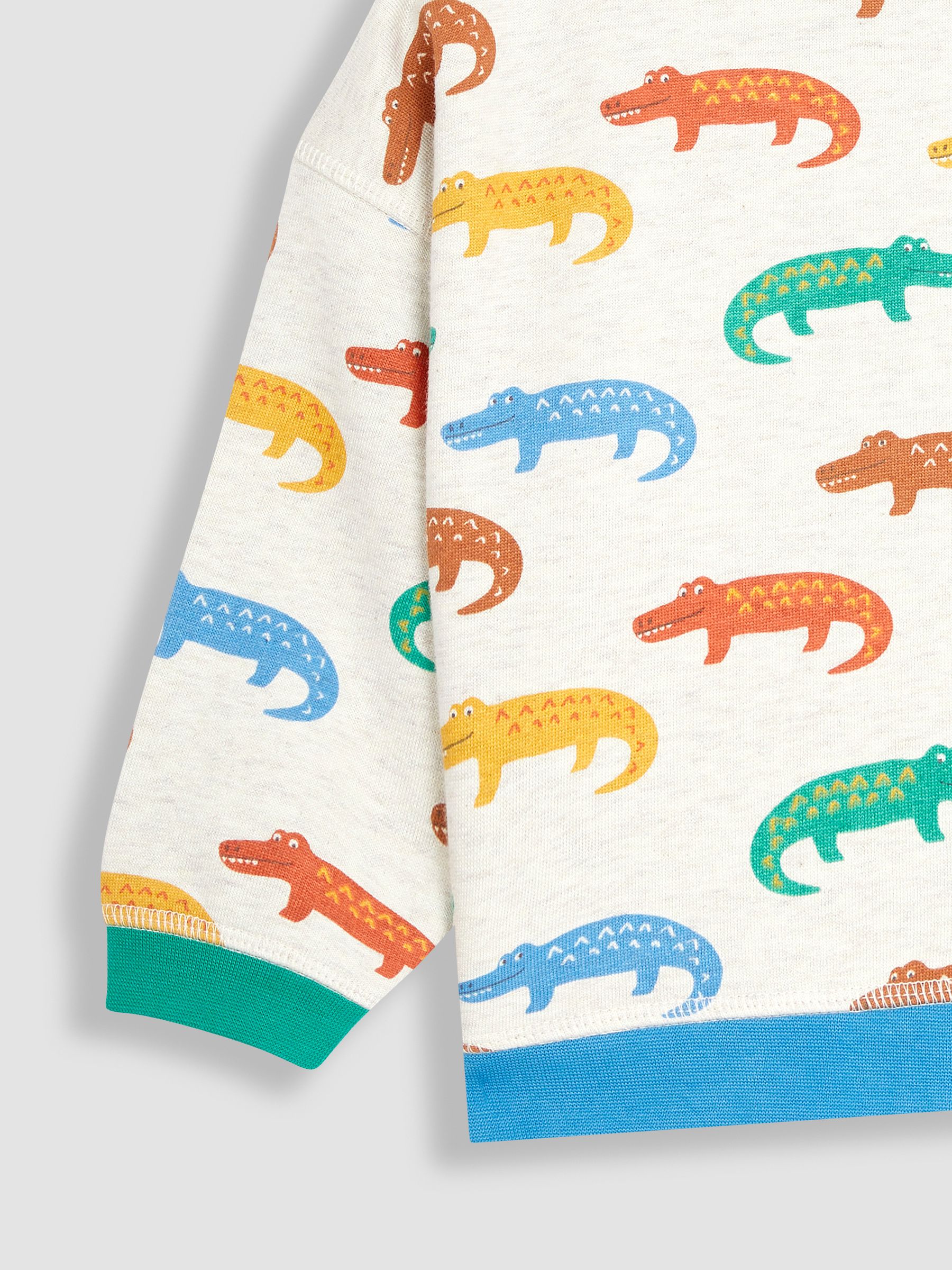 Natural Crocodile Crew Neck Jersey Sweatshirt - Image 3 of 3
