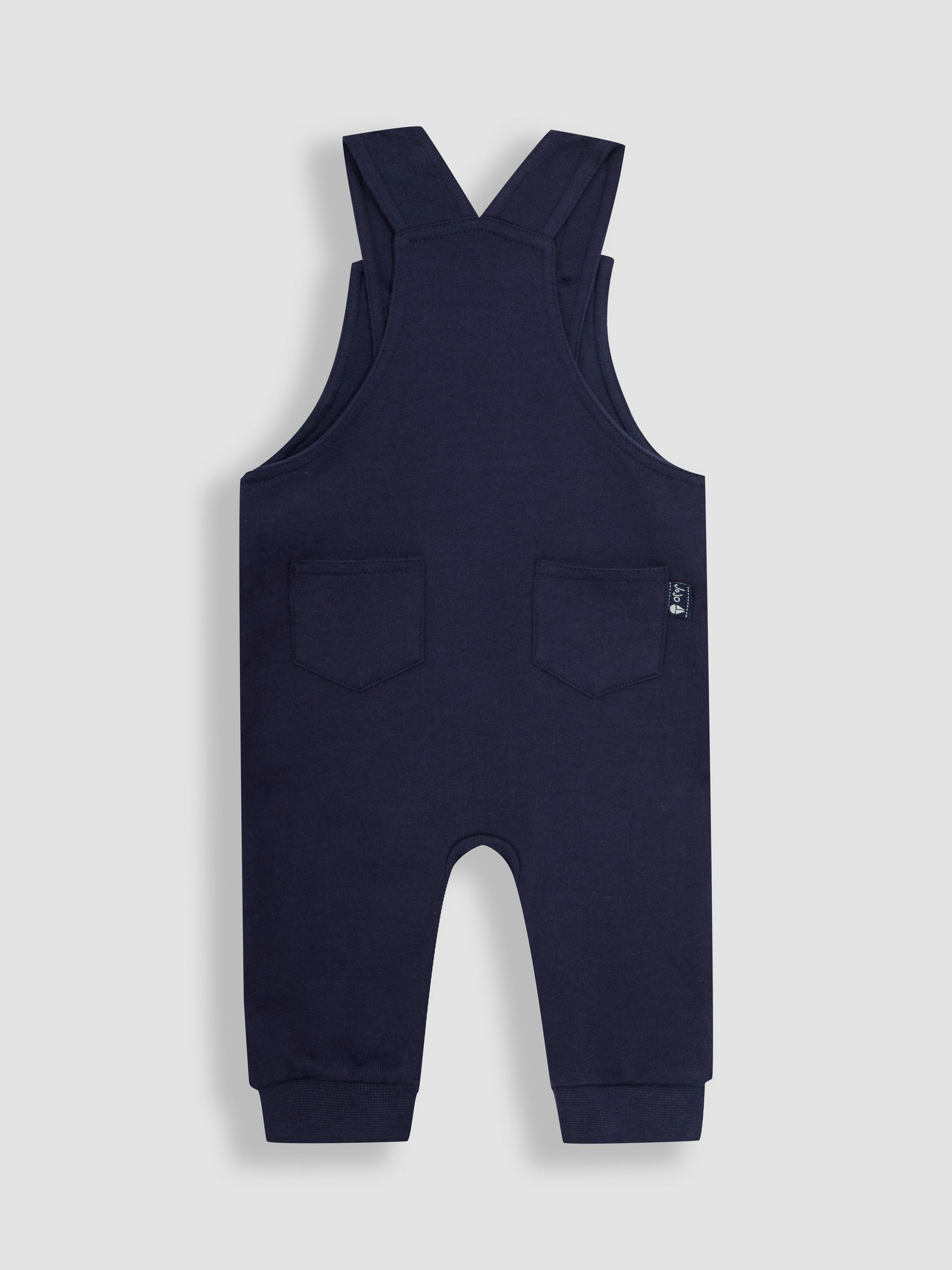 Navy Blue Tractor Appliqué Trouser Dungarees & T-Shirt Set - Image 5 of 7