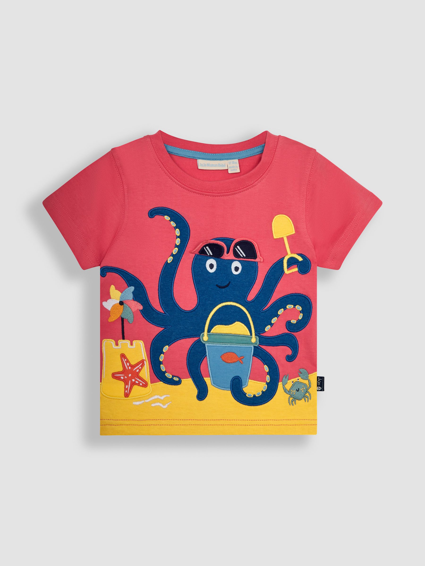 Orange Octopus Interactive Appliqué T-Shirt - Image 2 of 3