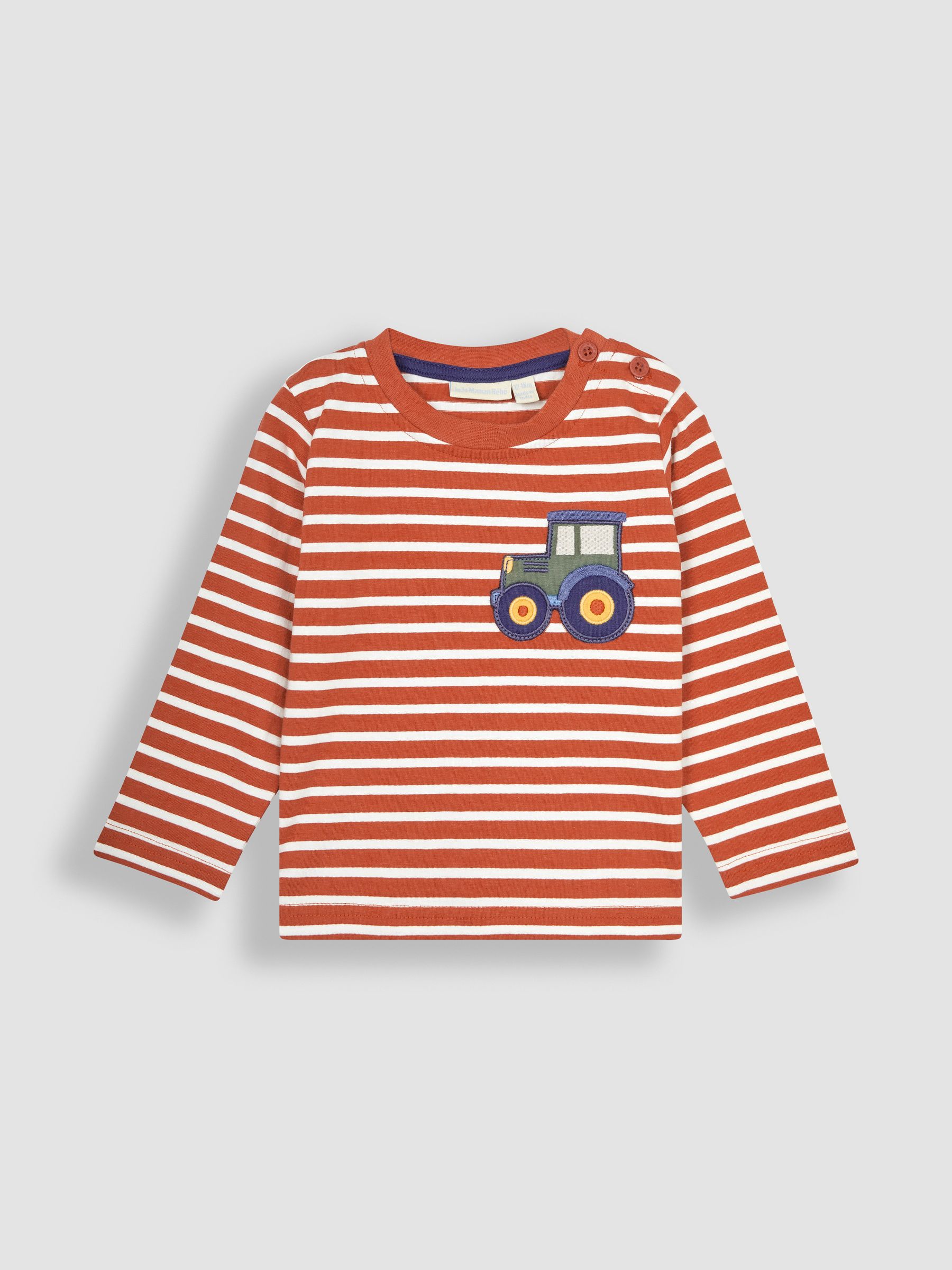Orange Tractor Appliqué Pocket Top - Image 1 of 3