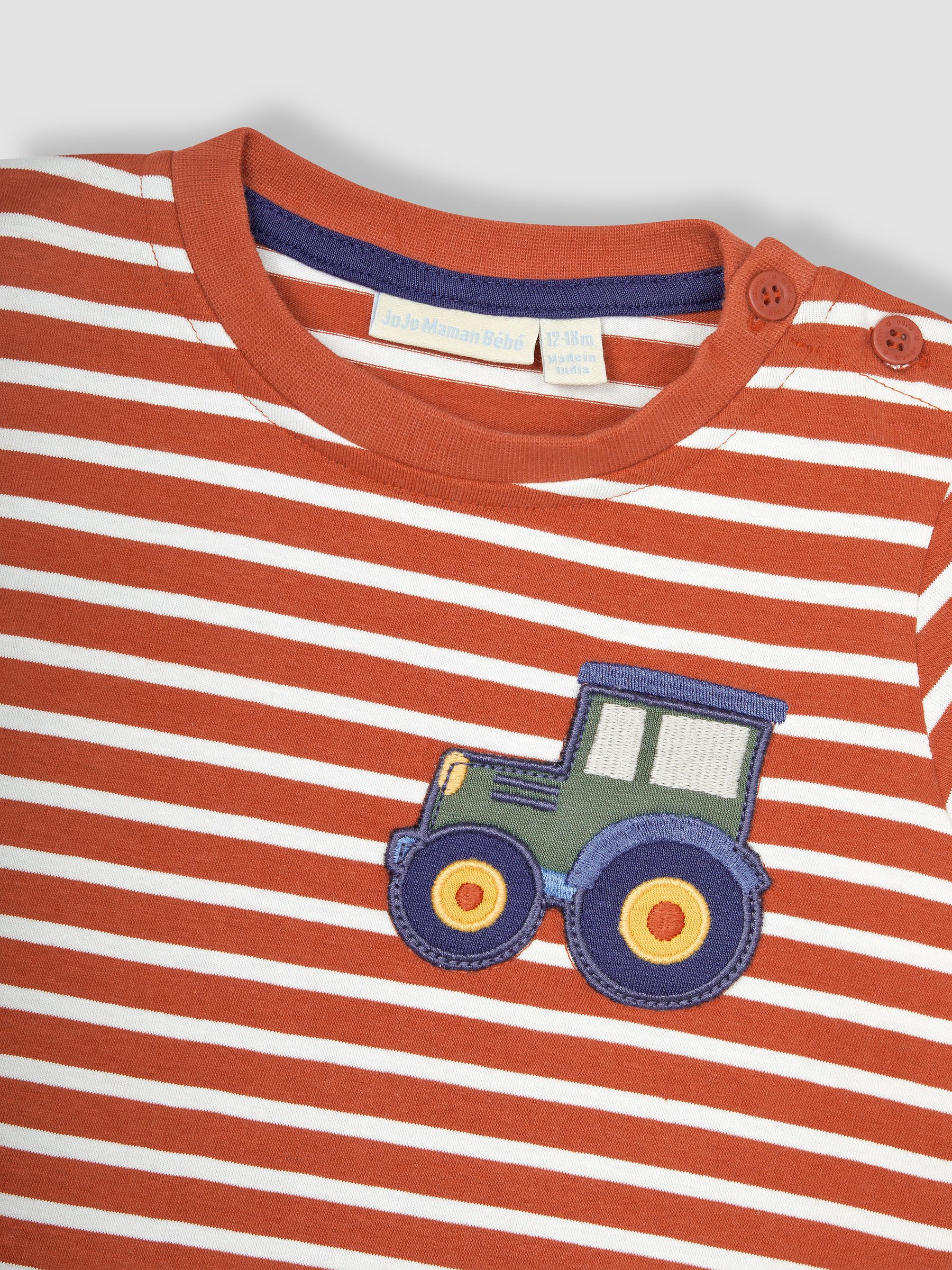 Orange Tractor Appliqué Pocket Top - Image 2 of 3