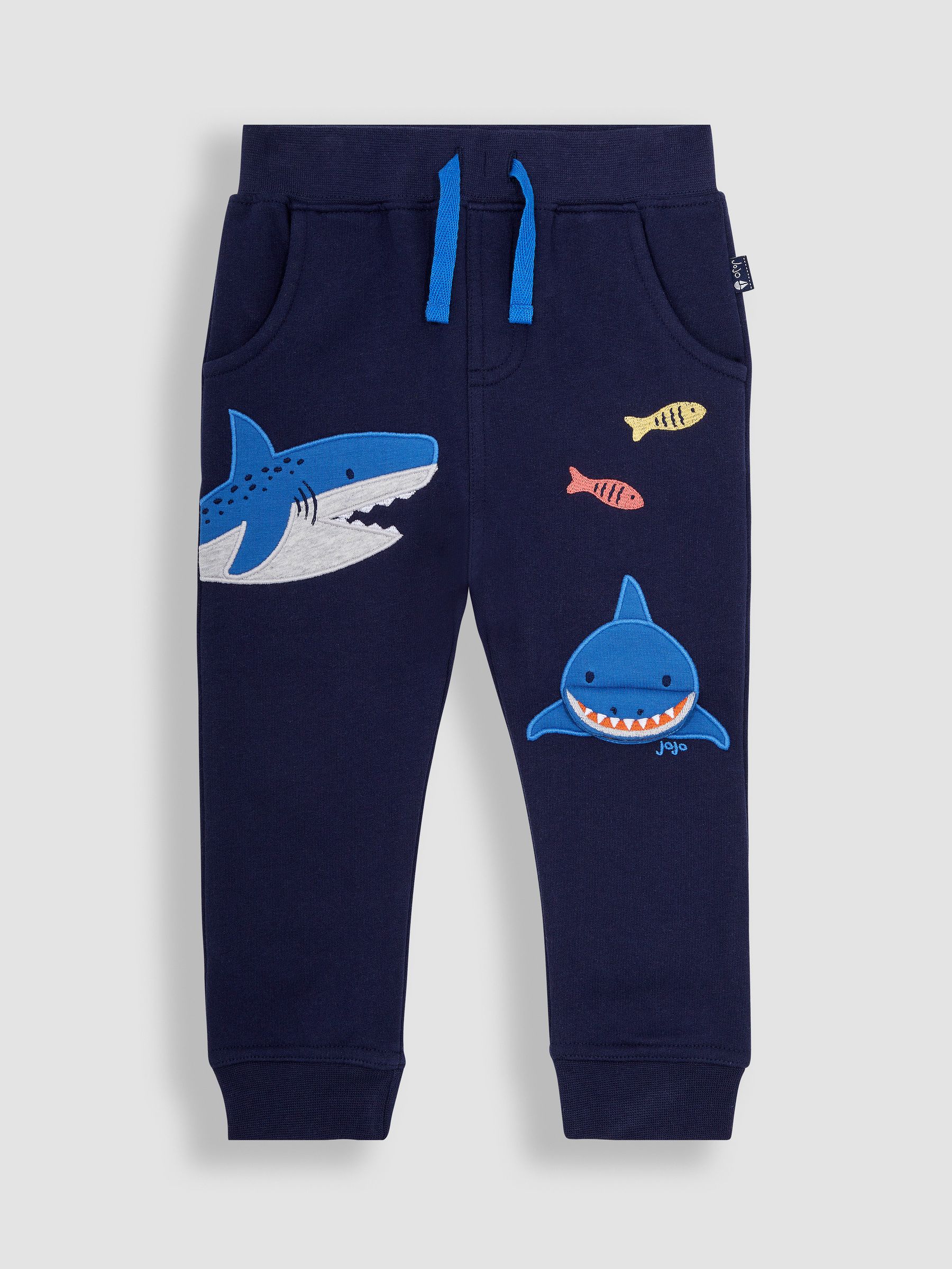 Navy Blue Shark Appliqué Pet in Pocket Joggers - Image 2 of 4