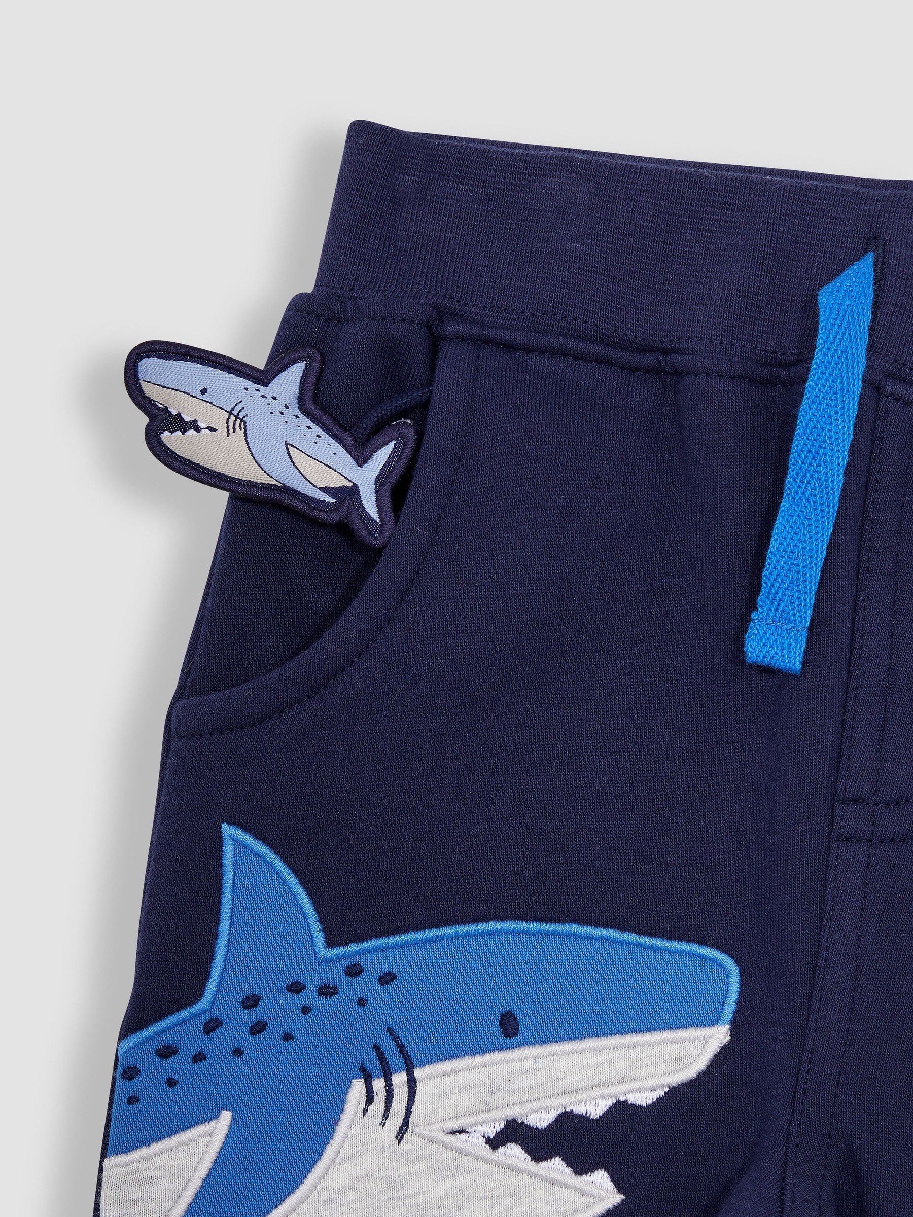 Navy Blue Shark Appliqué Pet in Pocket Joggers - Image 3 of 4