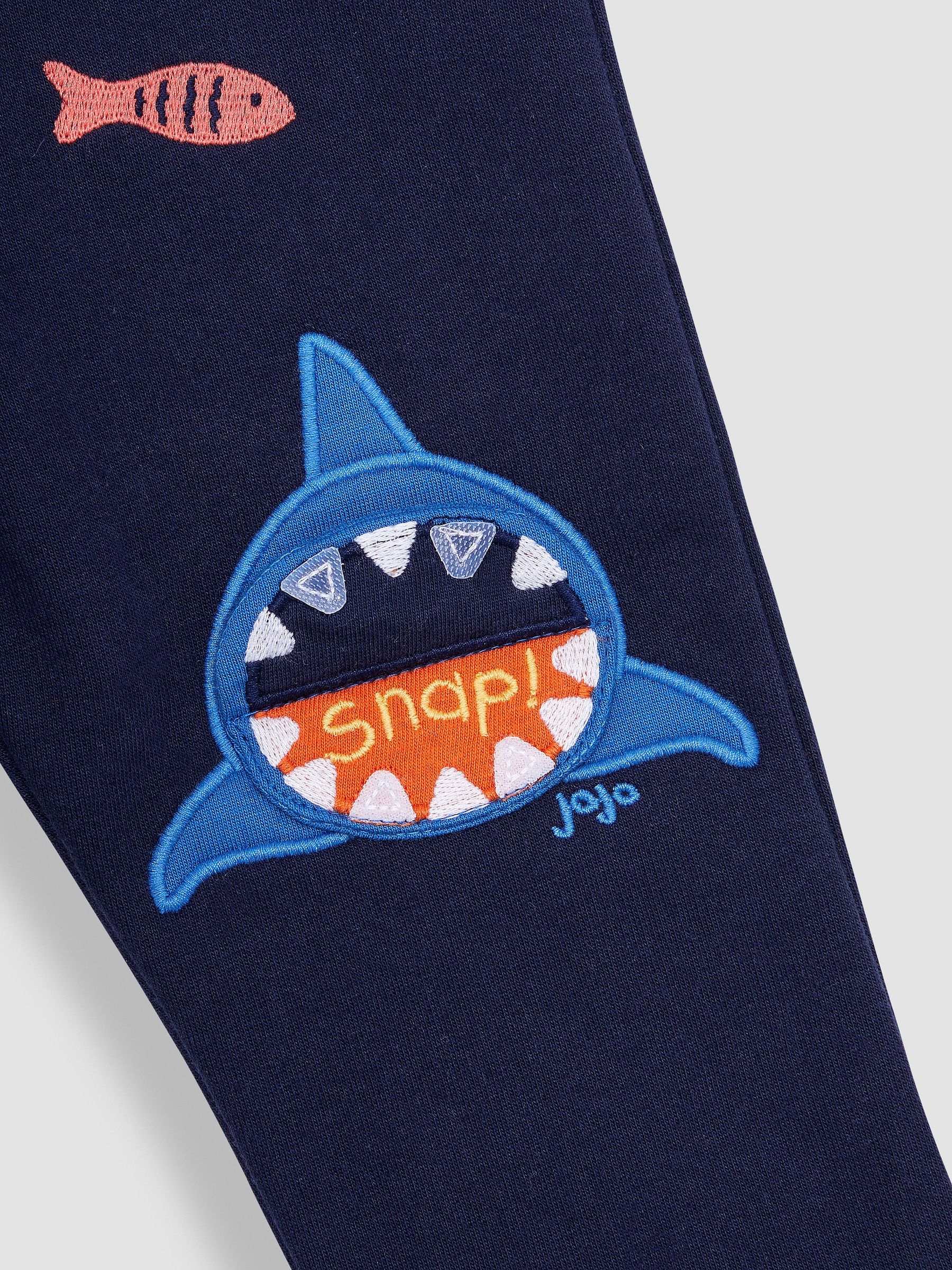 Navy Blue Shark Appliqué Pet in Pocket Joggers - Image 4 of 4