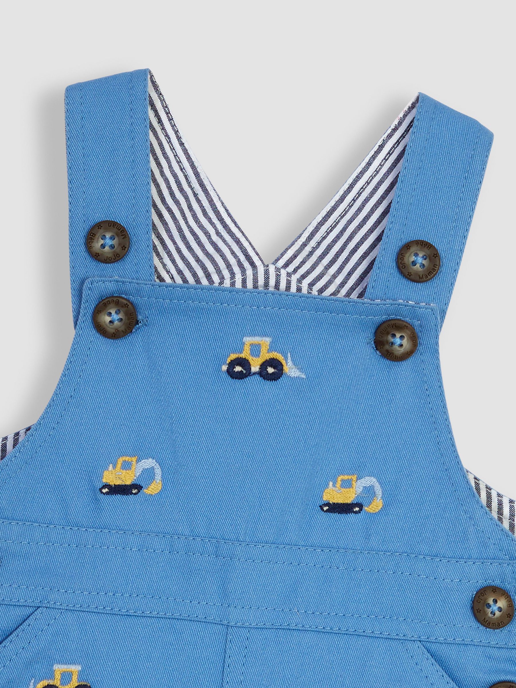 Blue Digger Embroidered Dungarees - Image 4 of 4