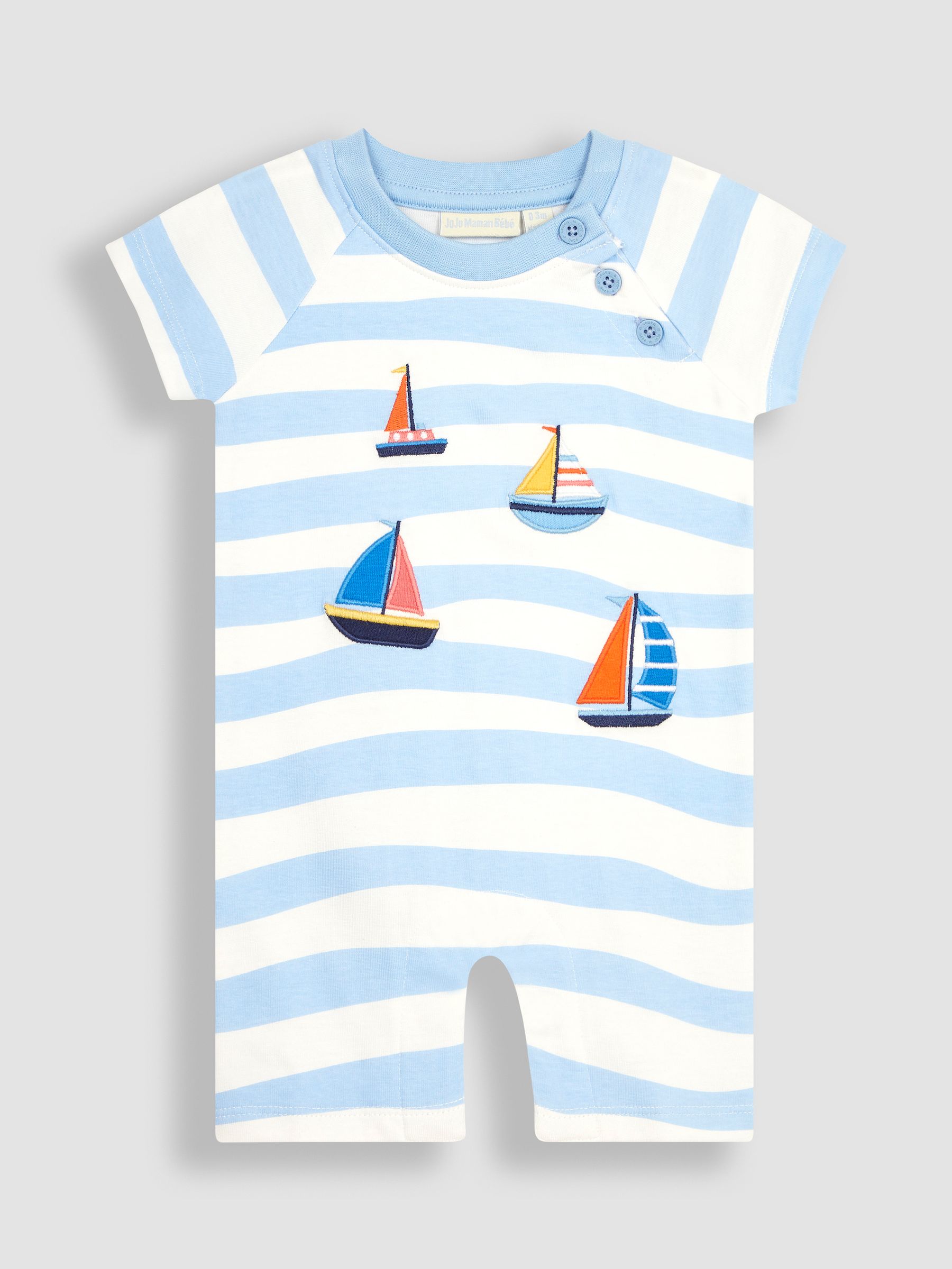 Blue Boat Appliqué Romper - Image 1 of 3
