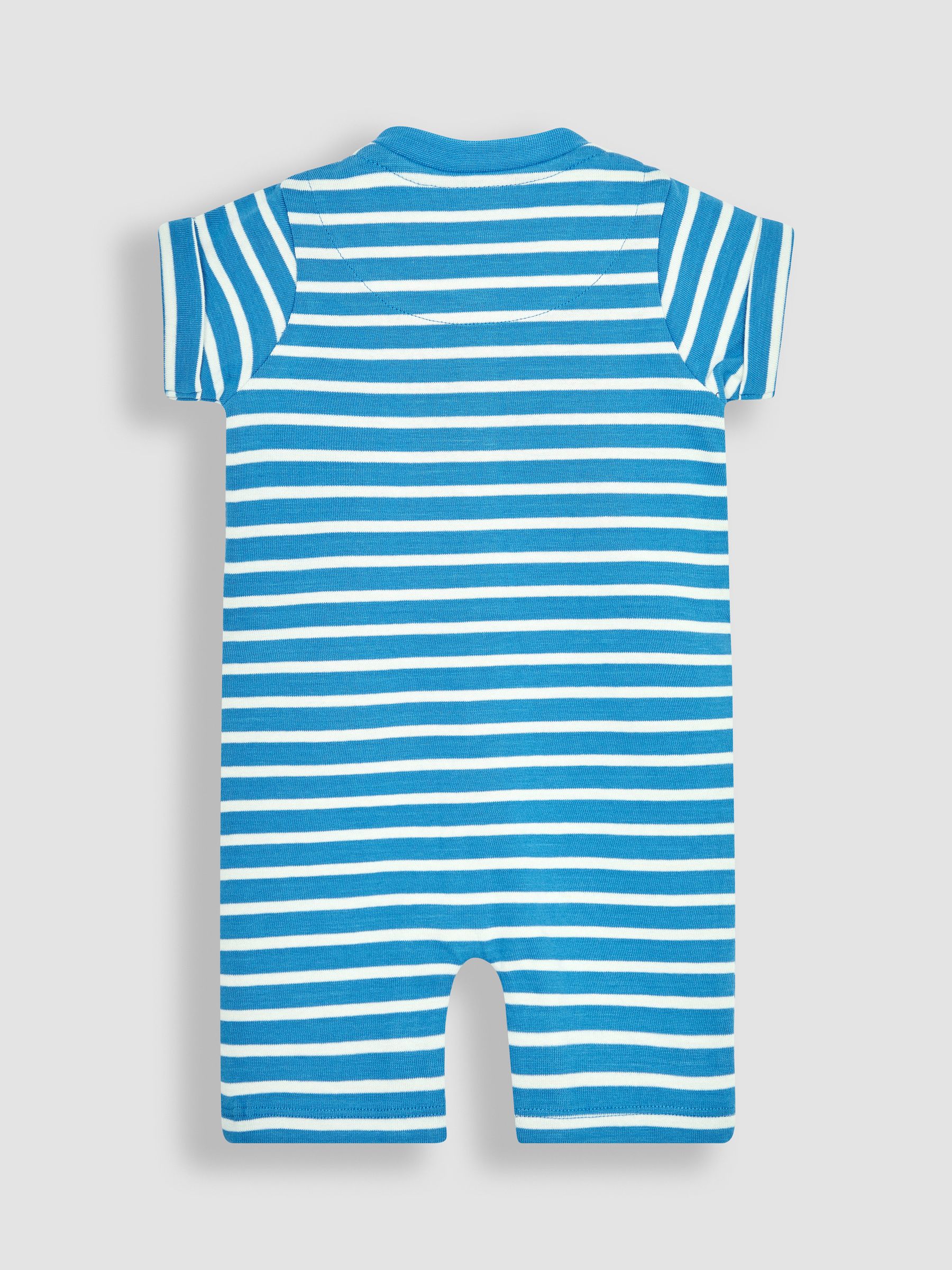 Cobalt Blue Triceratops & Stripe 2-Pack Rompers - Image 5 of 6