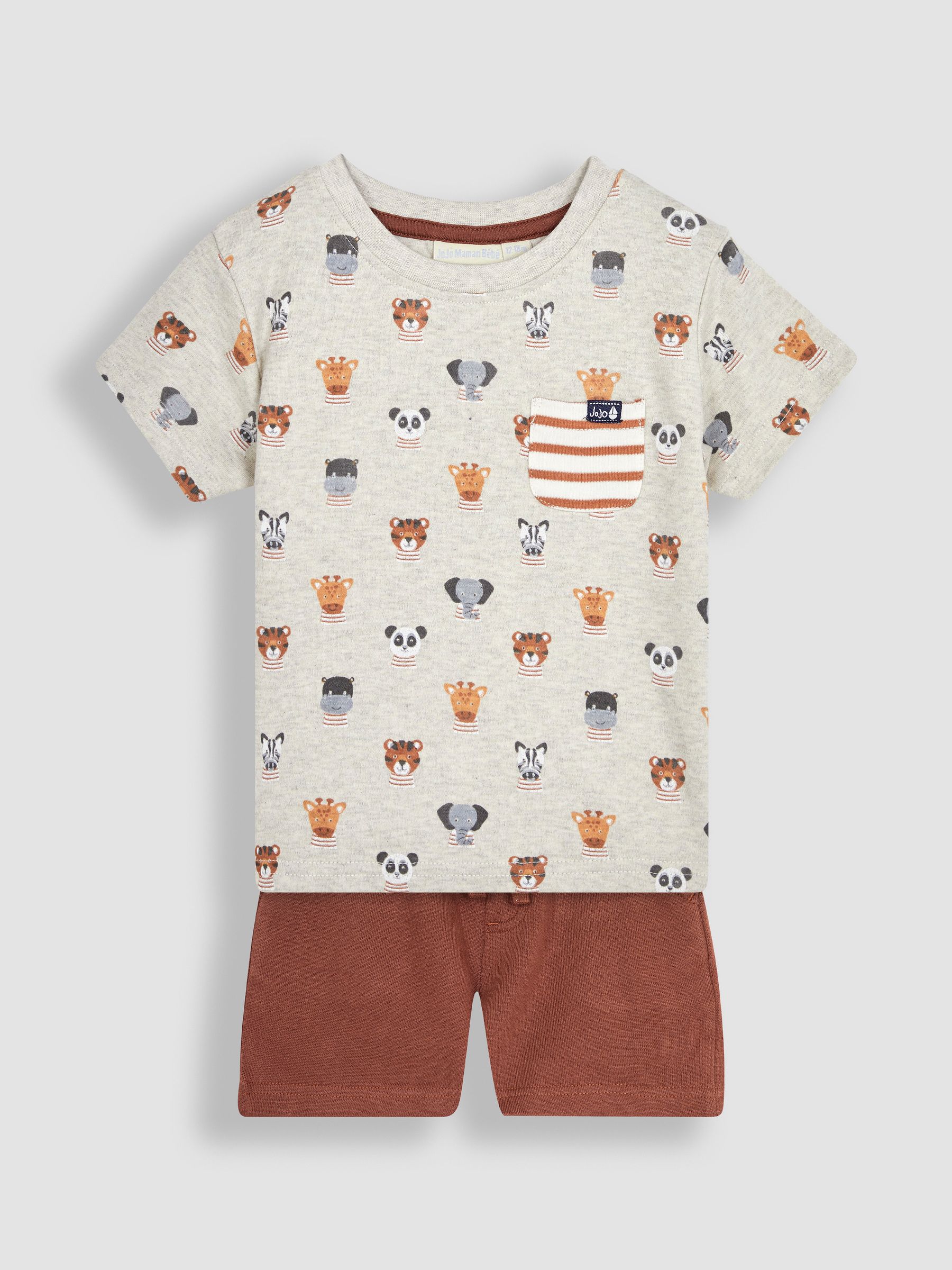 Natural Safari Printed T-Shirt & Shorts Set - Image 3 of 6