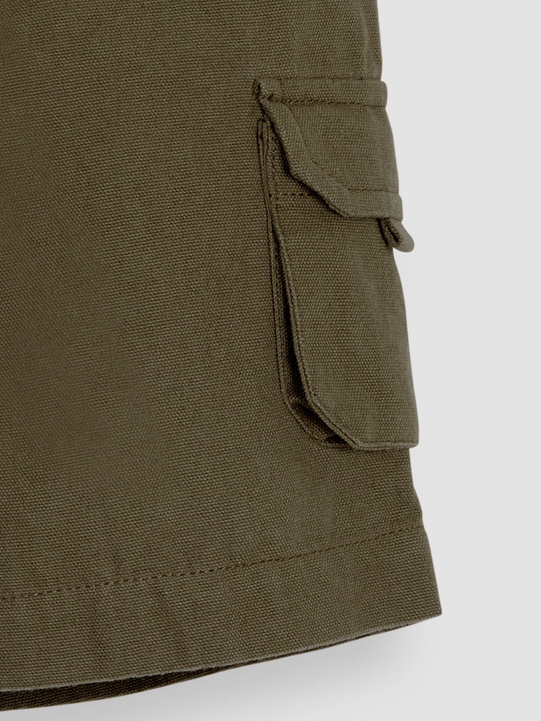 Olive Green Cargo Shorts - Image 5 of 5