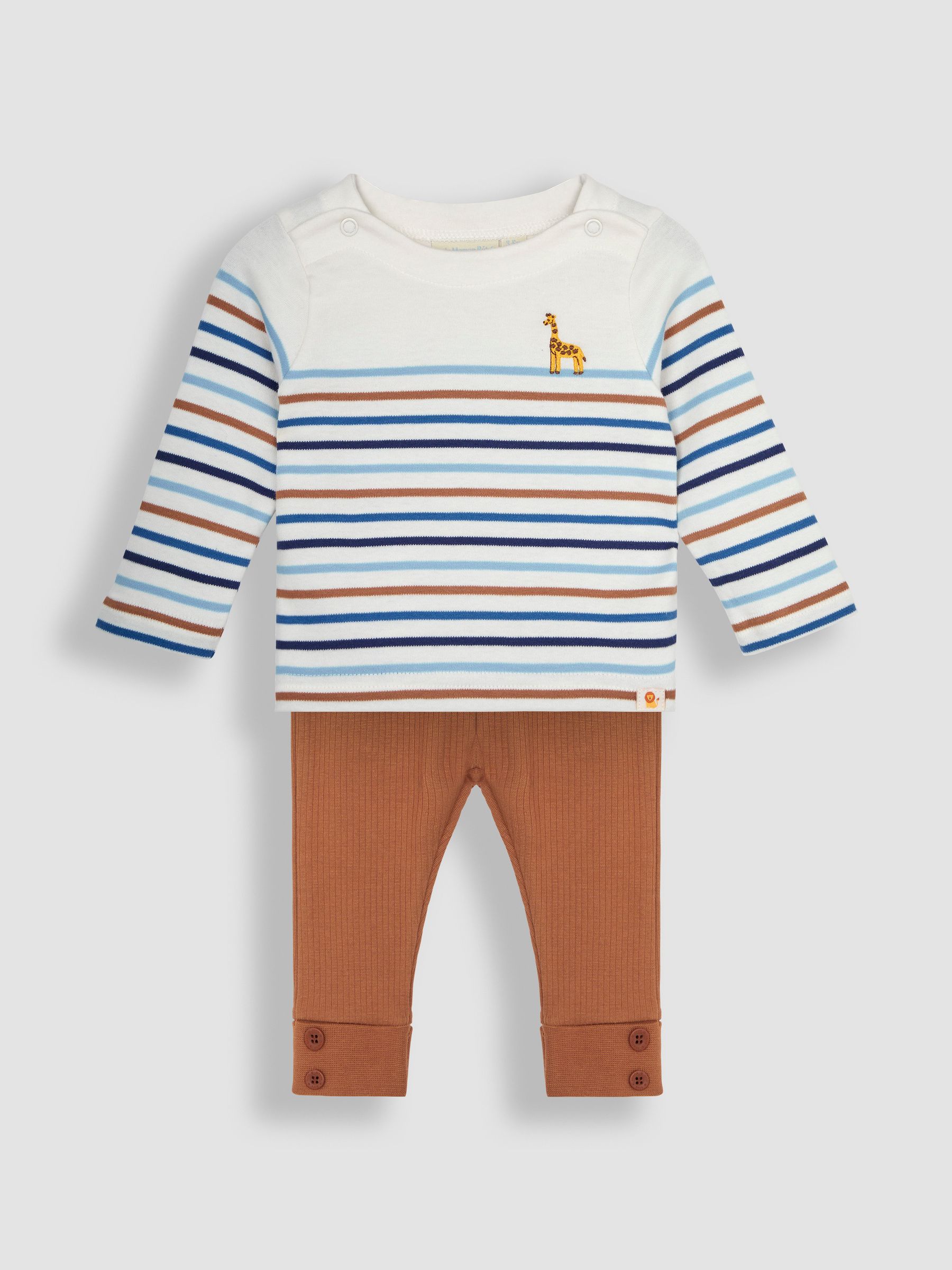 Natural Breton Top & Rib Leggings Set - Image 1 of 4