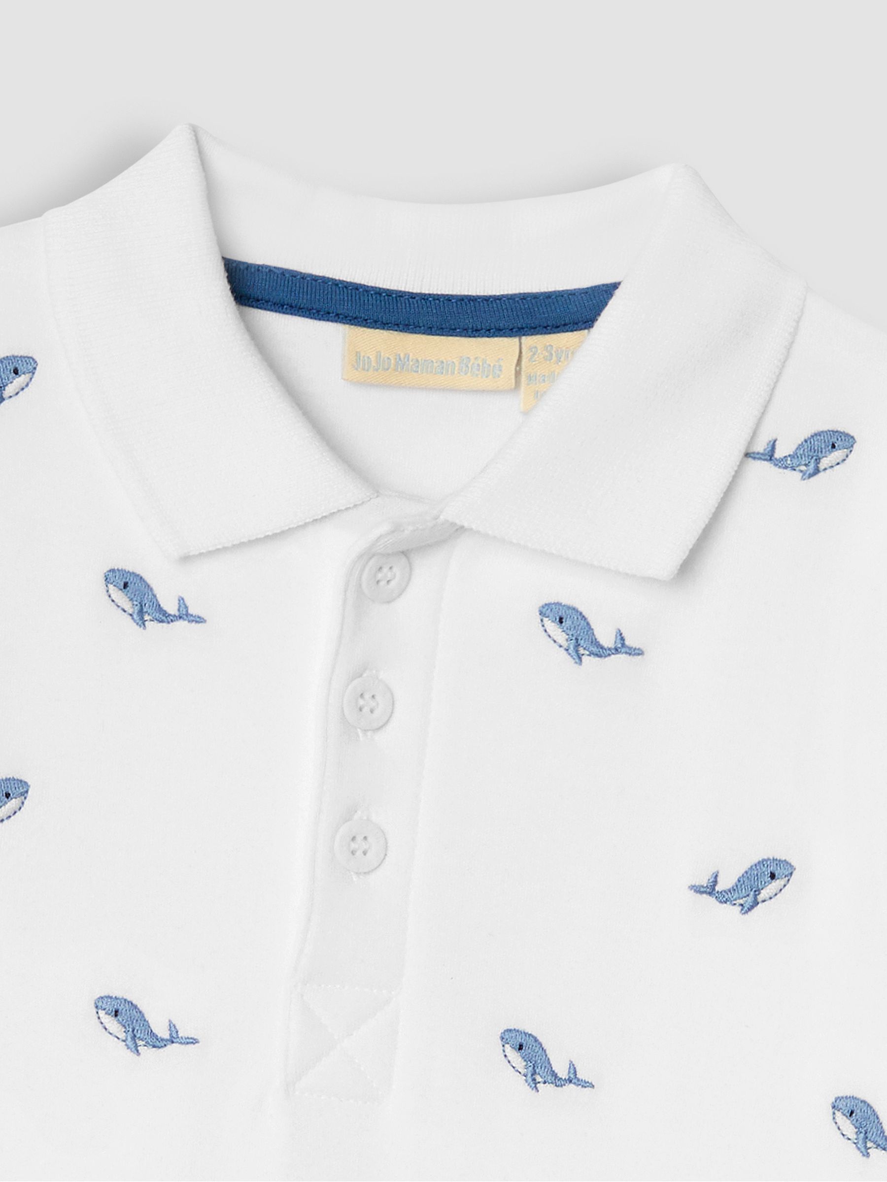White Whale Short Sleeve Embroidered Polo Shirt - Image 3 of 4