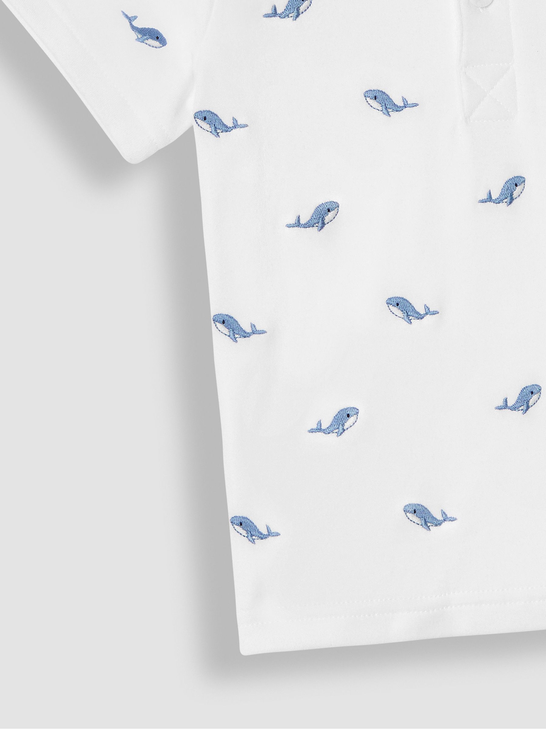 White Whale Short Sleeve Embroidered Polo Shirt - Image 4 of 4