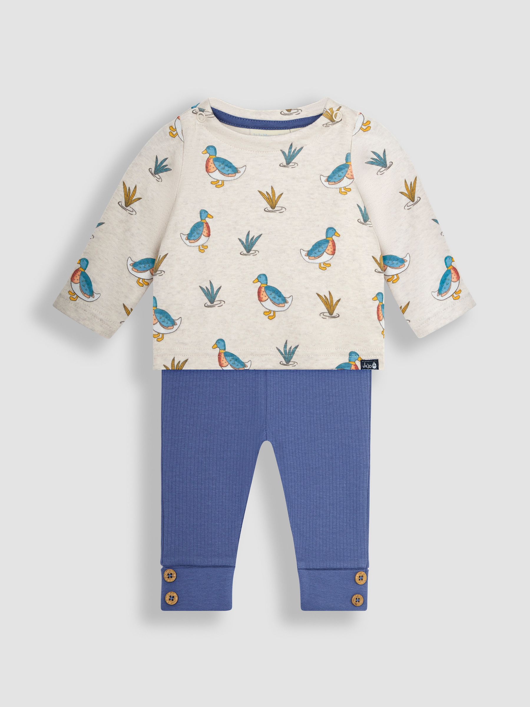 Stone 2-Piece Duck Top & Rib Leggings Set - Image 1 of 5