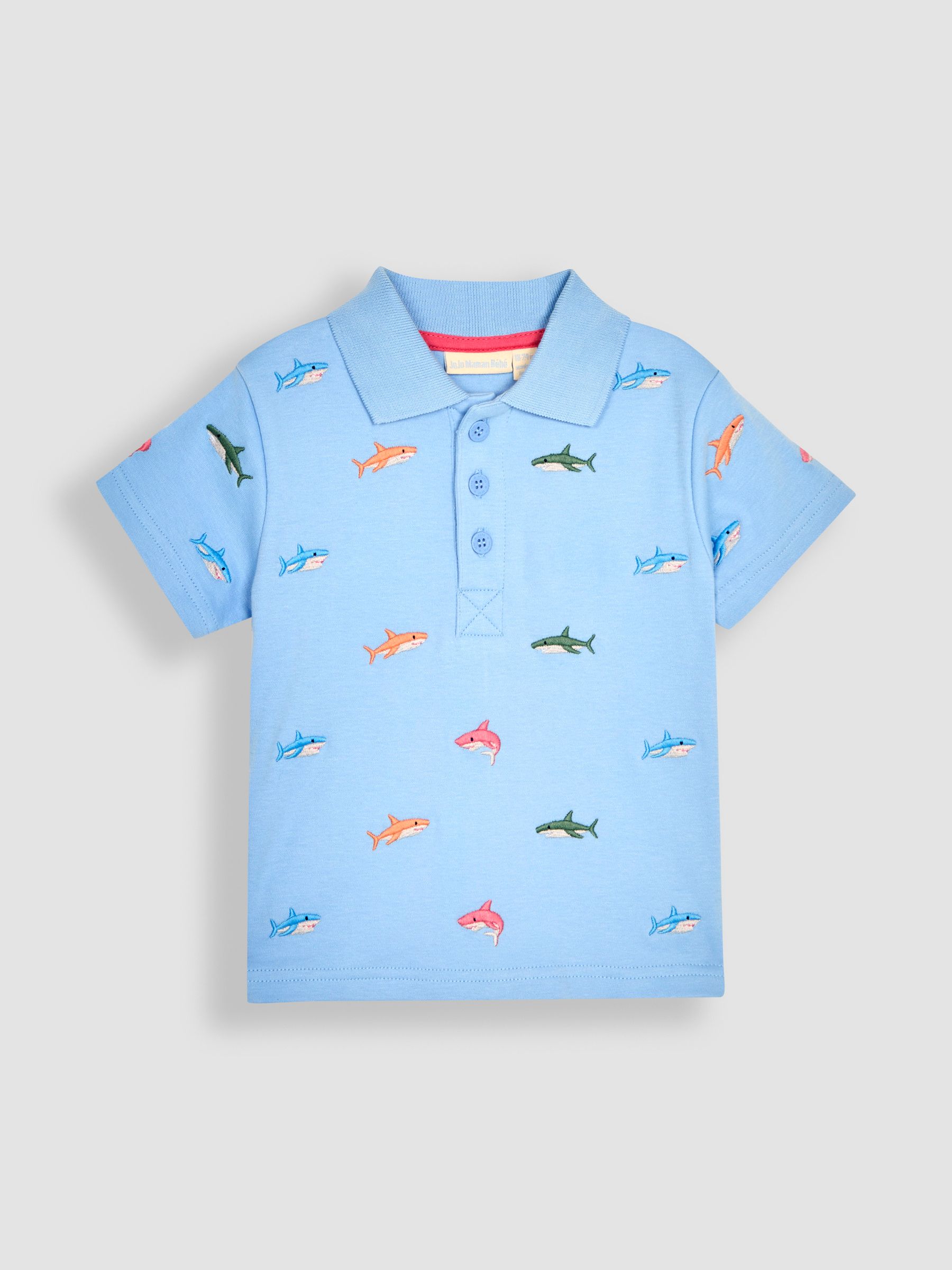 Shark Embroidered Embroidered Polo Shirt - Image 1 of 3