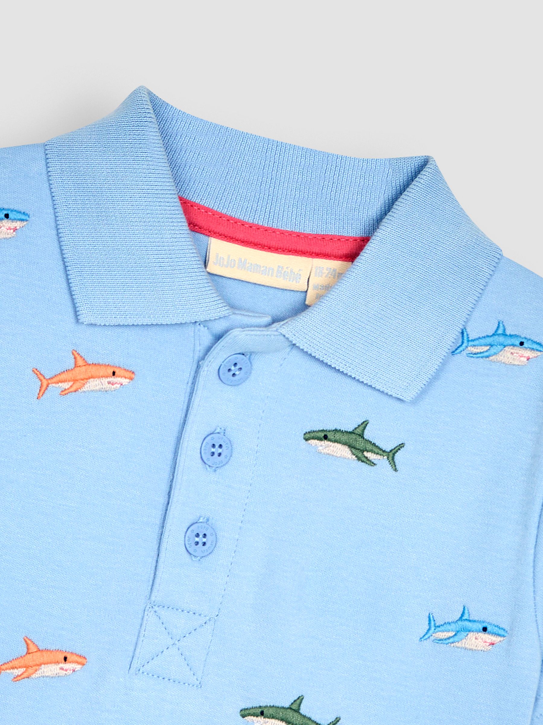 Shark Embroidered Embroidered Polo Shirt - Image 2 of 3