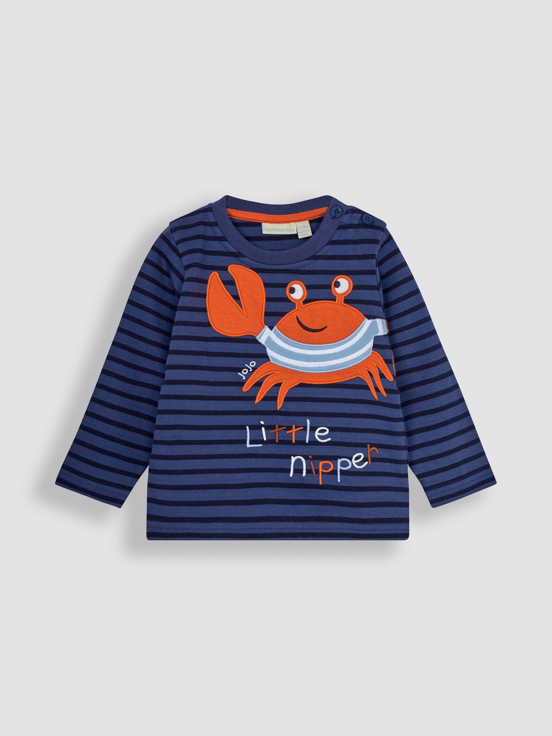 Denim Blue Crab Appliqué Top - Image 1 of 4