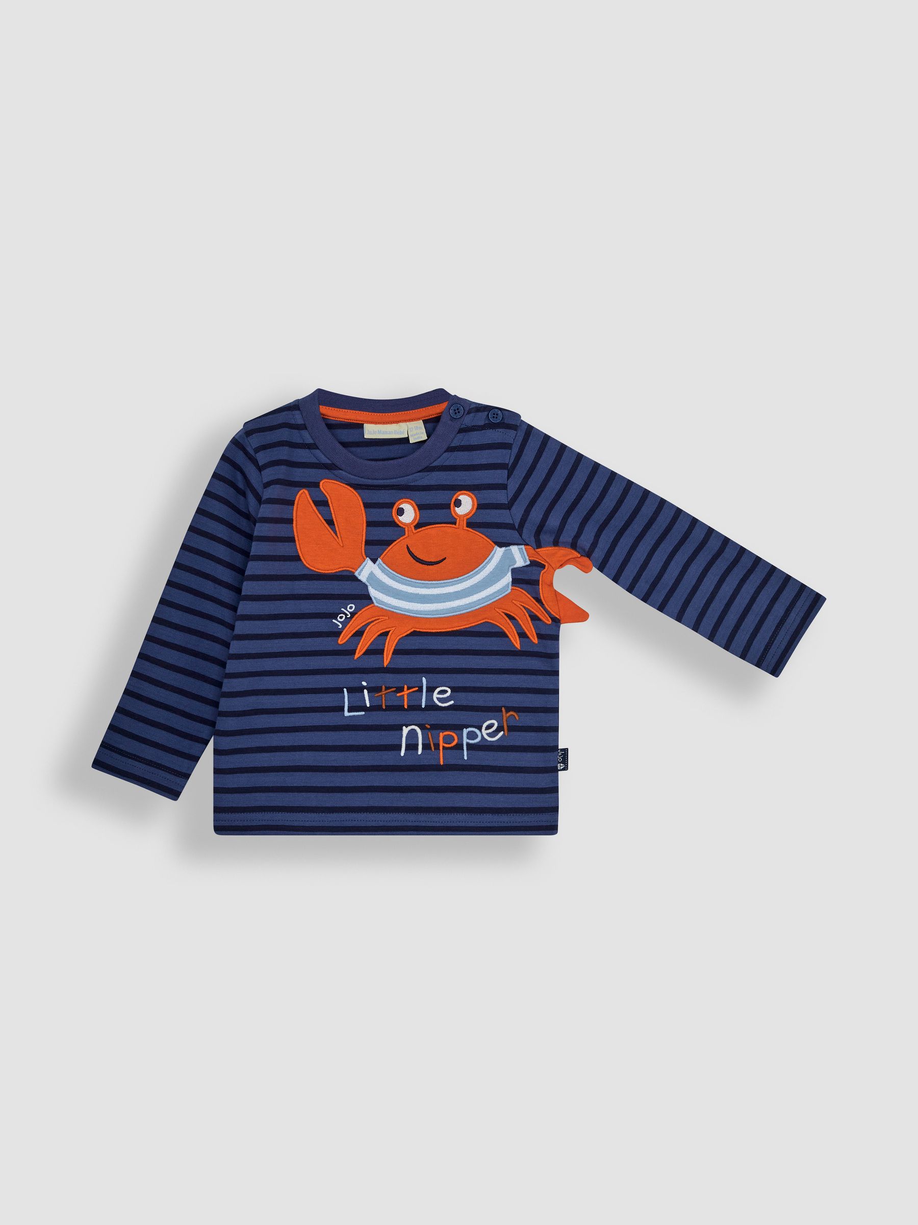 Denim Blue Crab Appliqué Top - Image 2 of 4