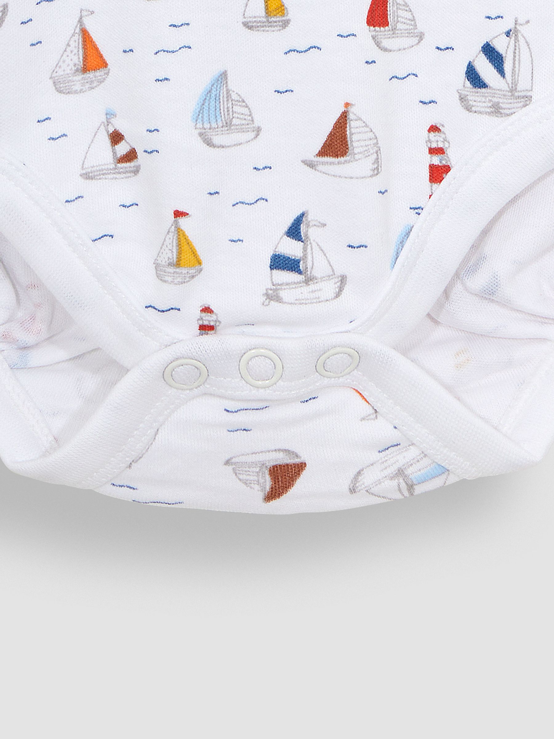 White Sailboat Polo Shirt Bodysuit - Image 3 of 3
