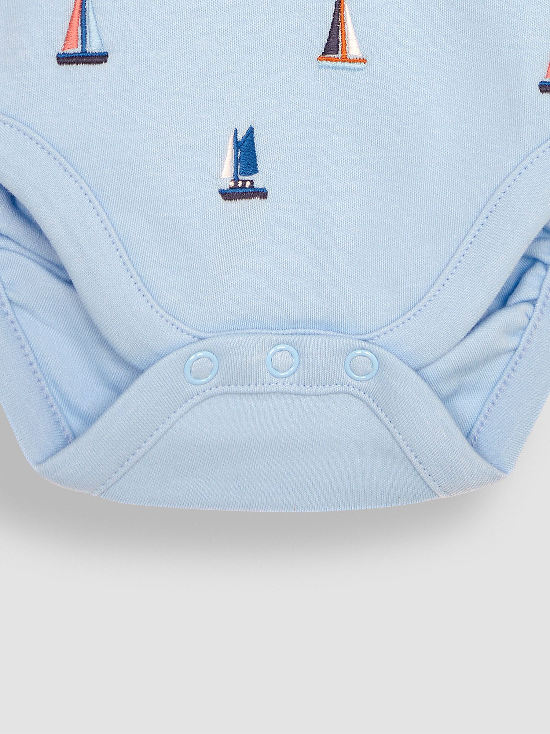 Blue Sailboat Embroidered Polo Shirt Body - Image 3 of 3