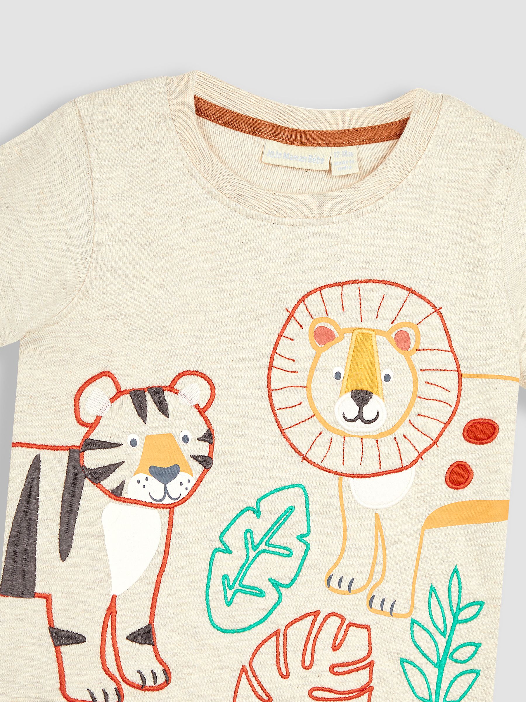 Natural Lion & Tiger Appliqué T-Shirt - Image 2 of 3