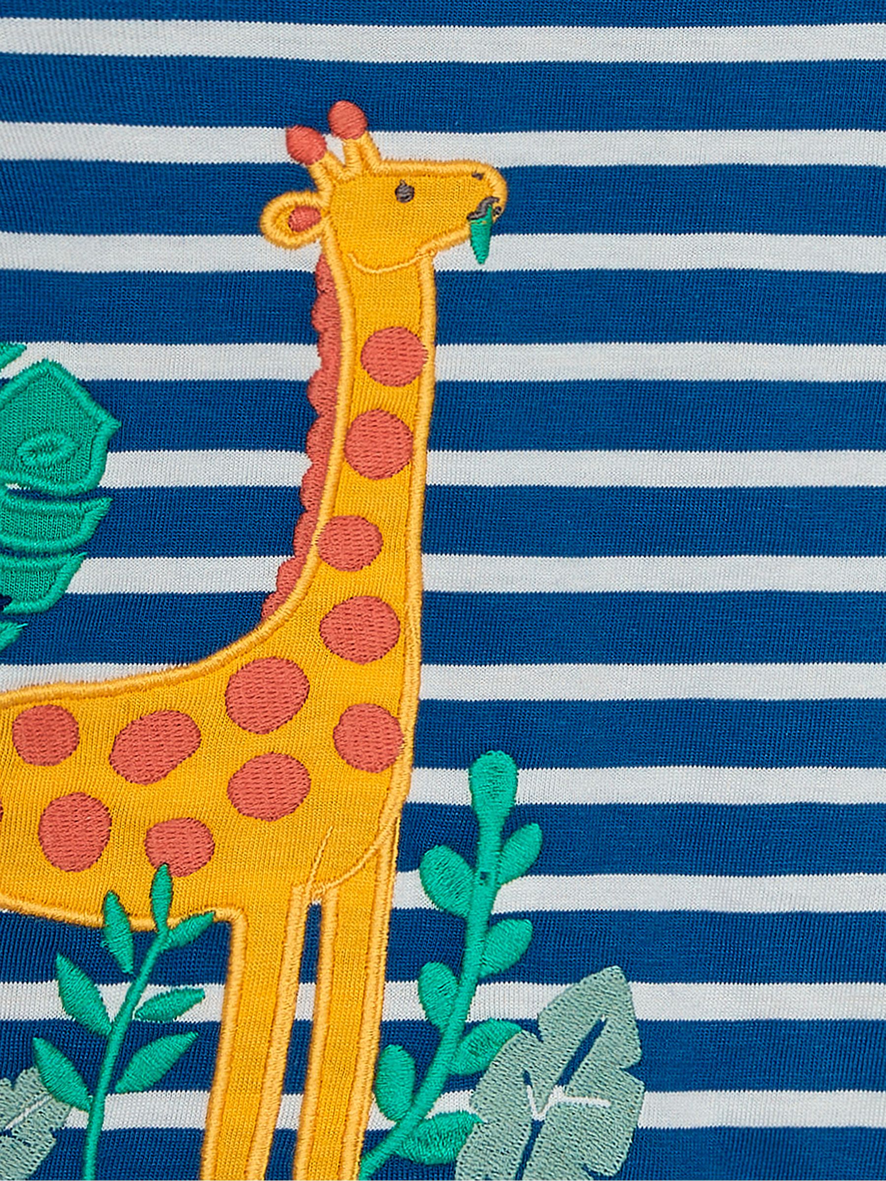 Indigo Blue Giraffe Appliqué Pocket T-Shirt - Image 3 of 3