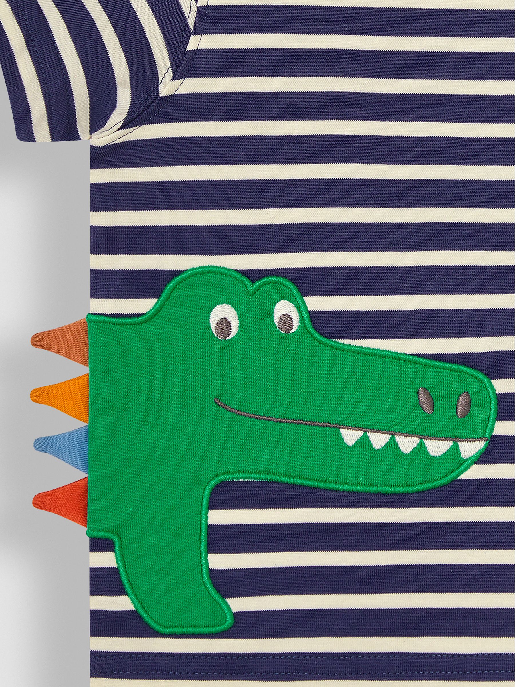 Indigo Blue Crocodile Appliqué Pocket T-Shirt - Image 3 of 3