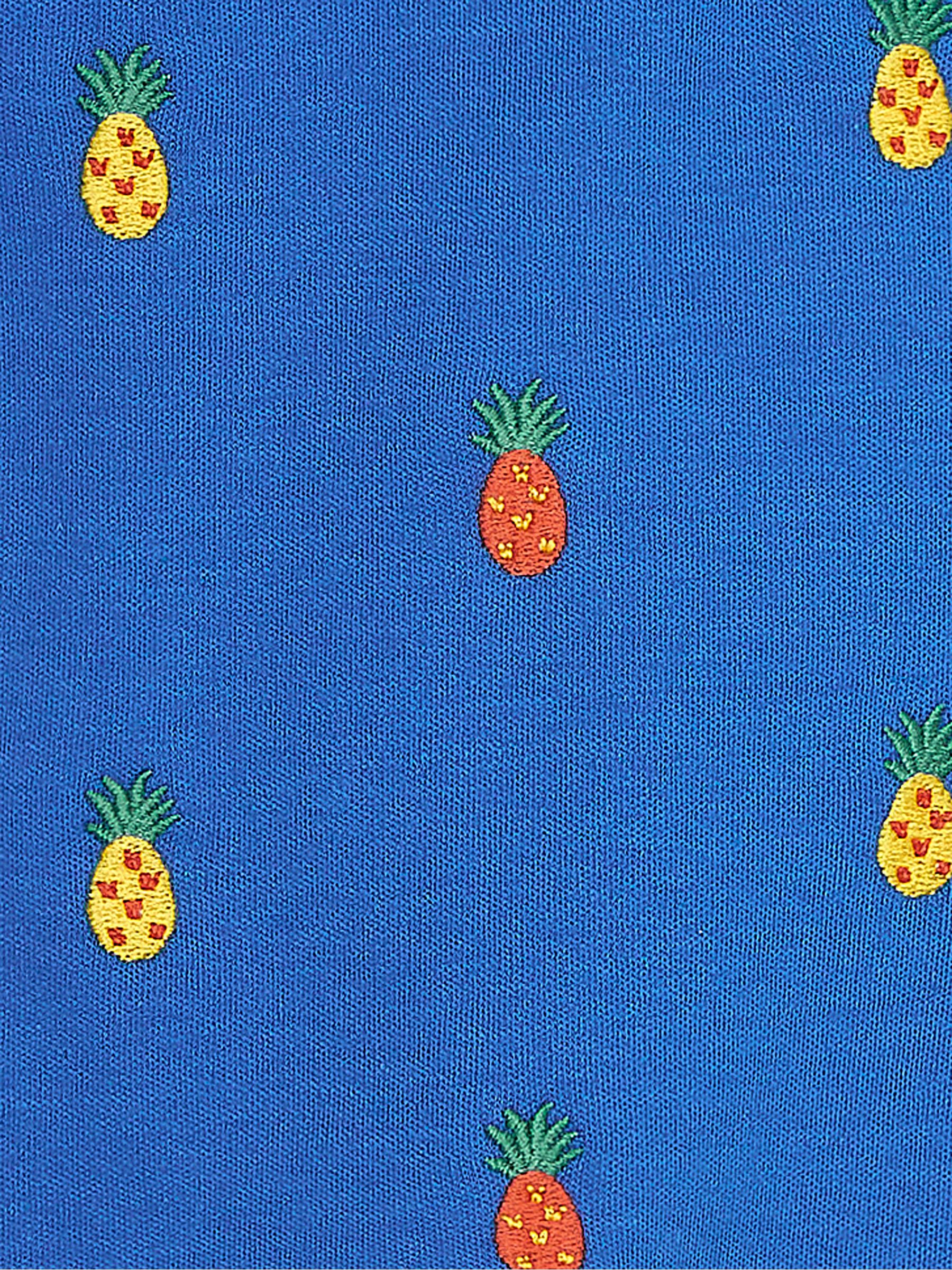 Cobalt Blue Pineapple Embroidered Polo Shirt - Image 3 of 3