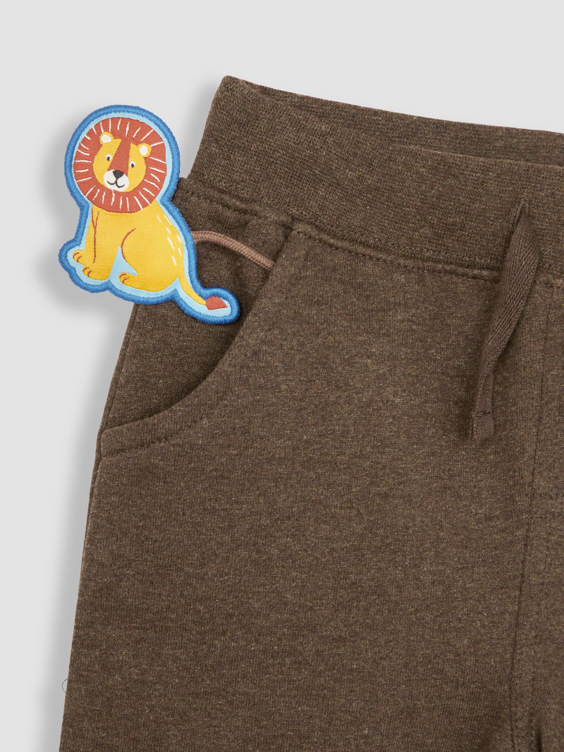 Brown 2-Piece Lion Appliqué Hooded Sweatshirt & Leggings Set - Image 4 of 6