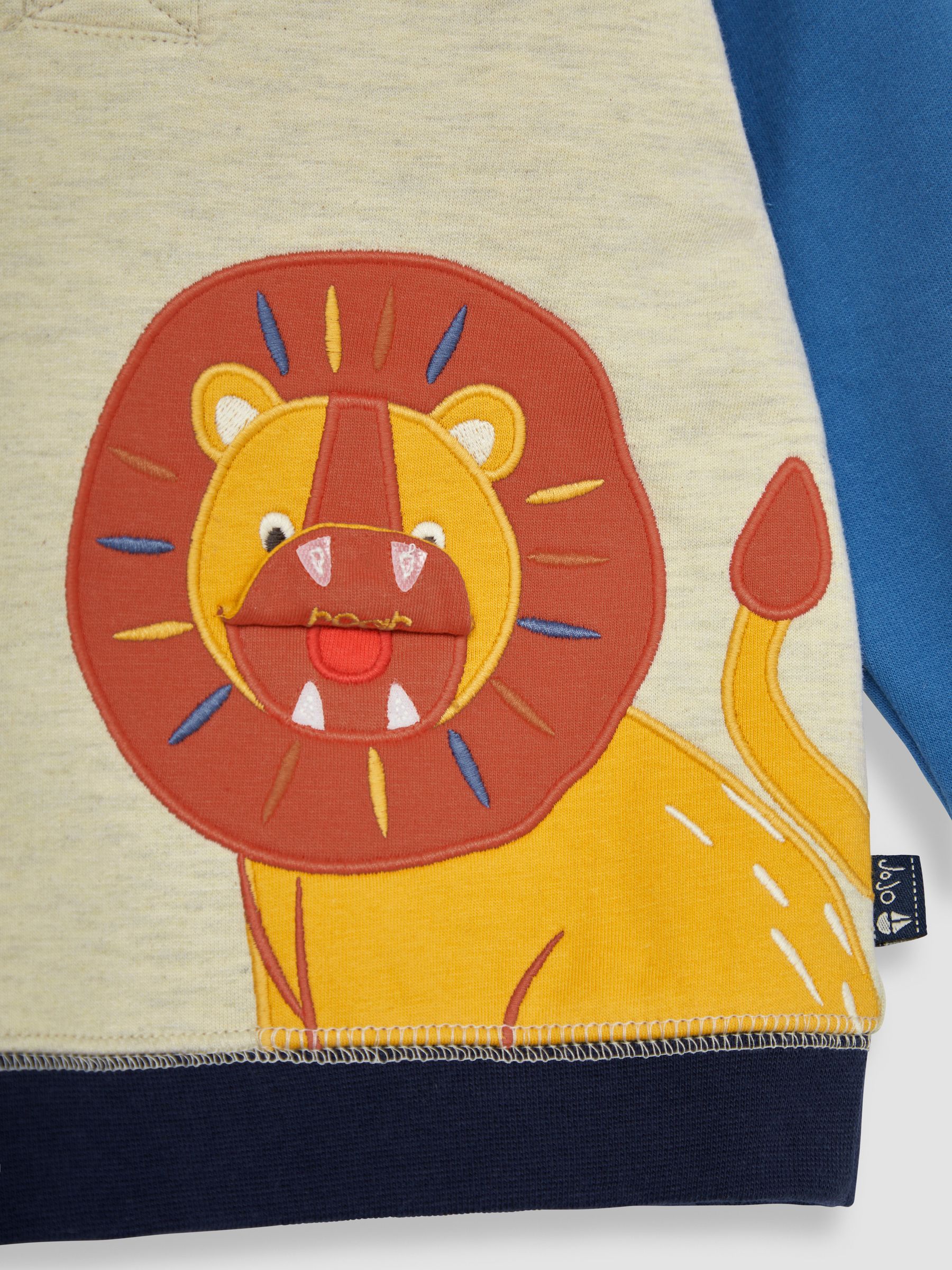 Brown 2-Piece Lion Appliqué Hooded Sweatshirt & Leggings Set - Image 6 of 6