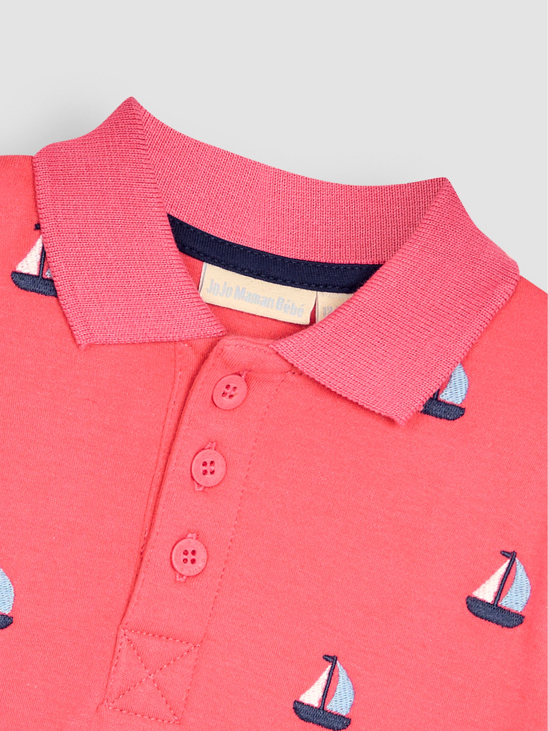 Pink Sailboat Embroidered Polo Shirt - Image 2 of 3