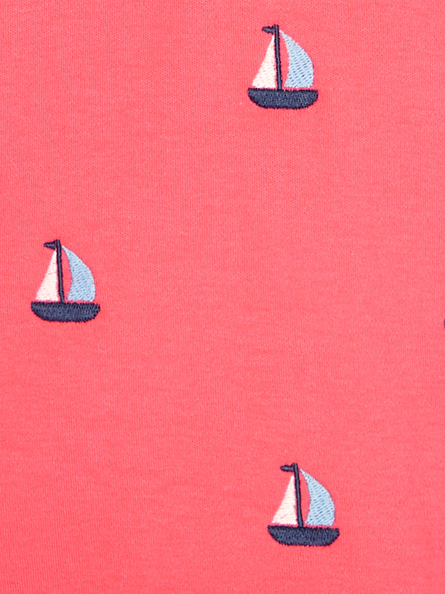 Pink Sailboat Embroidered Polo Shirt - Image 3 of 3