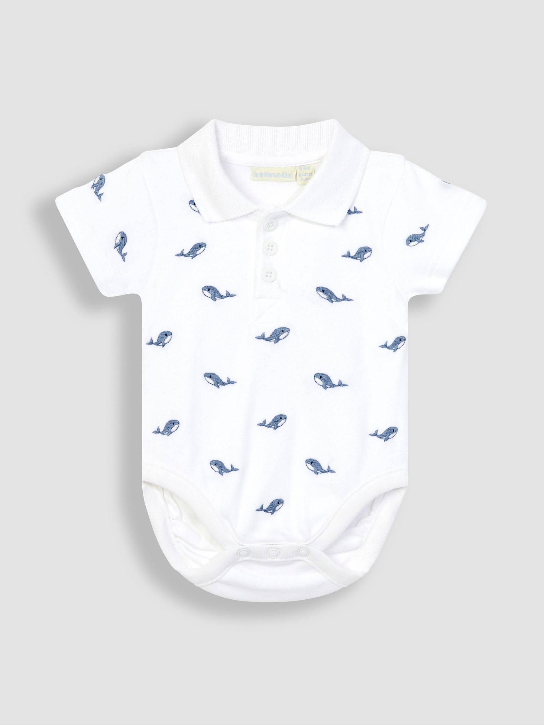White Whale Embroidered Polo Shirt Body - Image 1 of 4