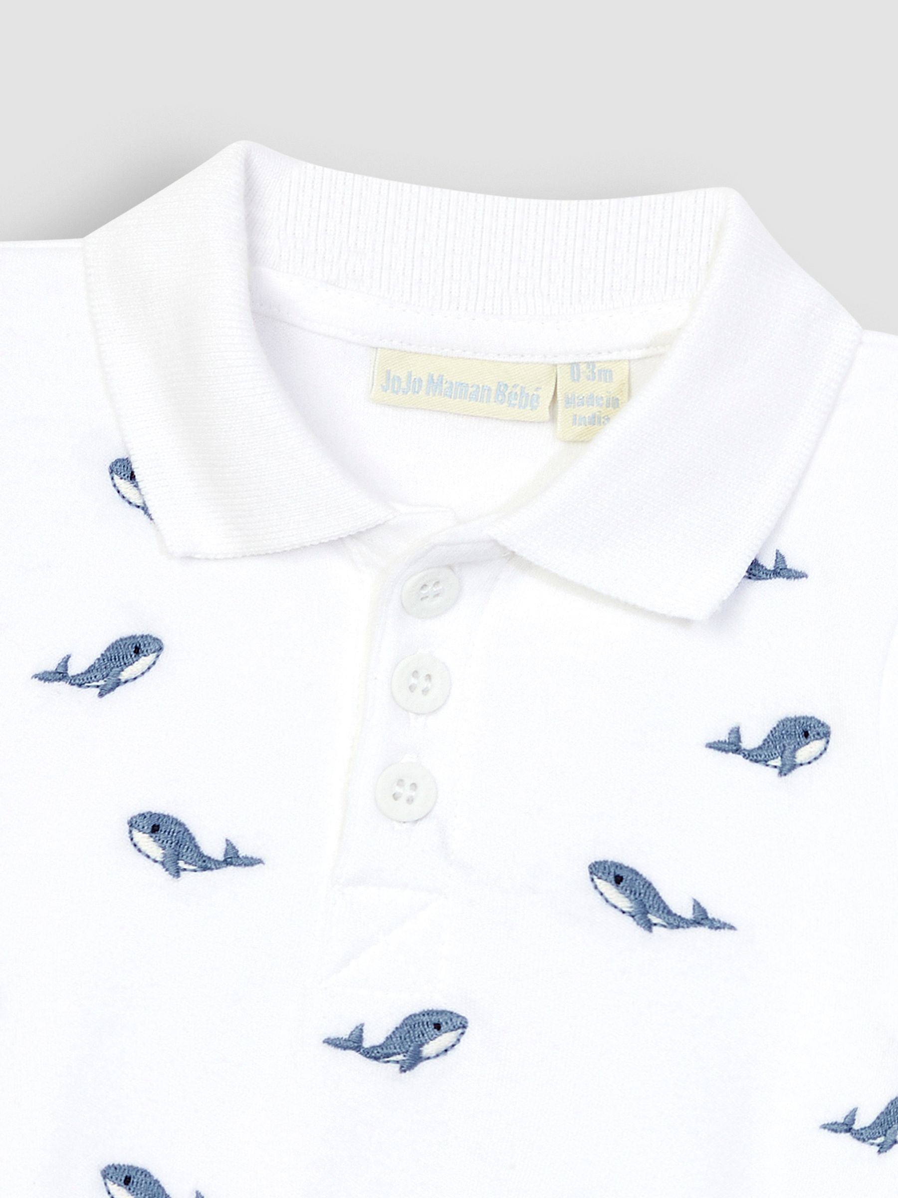 White Whale Embroidered Polo Shirt Body - Image 2 of 4