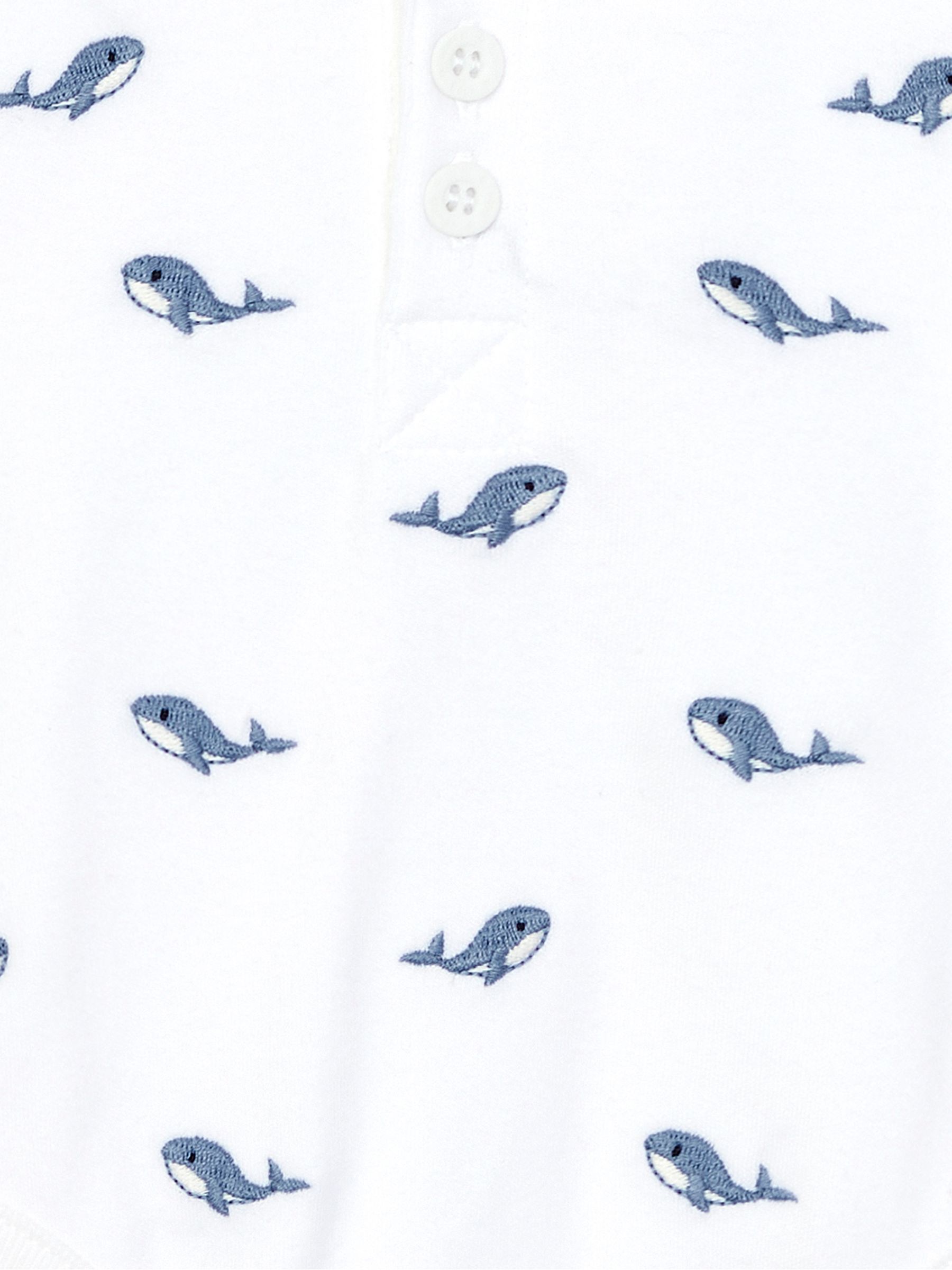 White Whale Embroidered Polo Shirt Body - Image 3 of 4