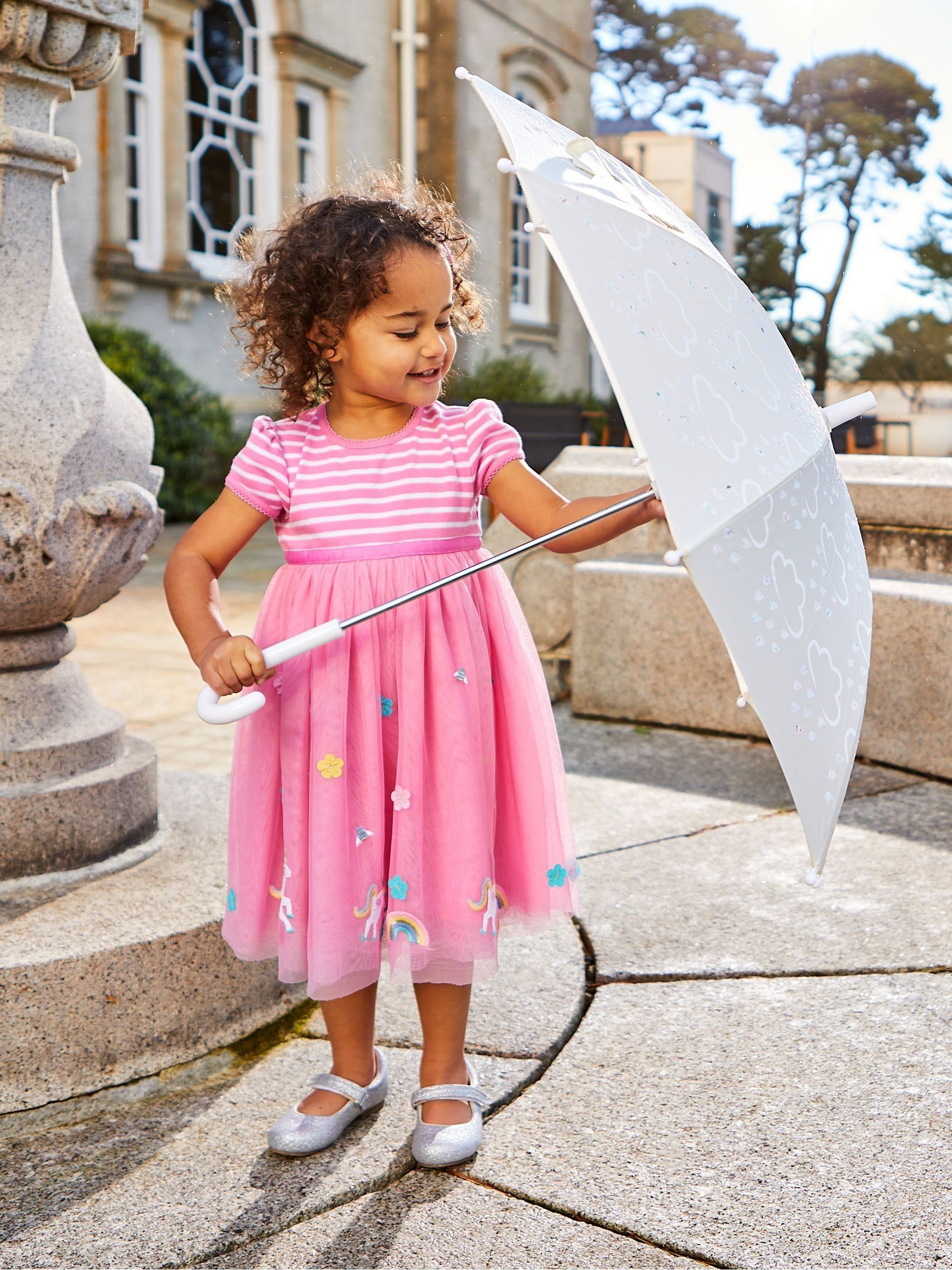 Pink Unicorn Tulle Party Dress - Image 1 of 6