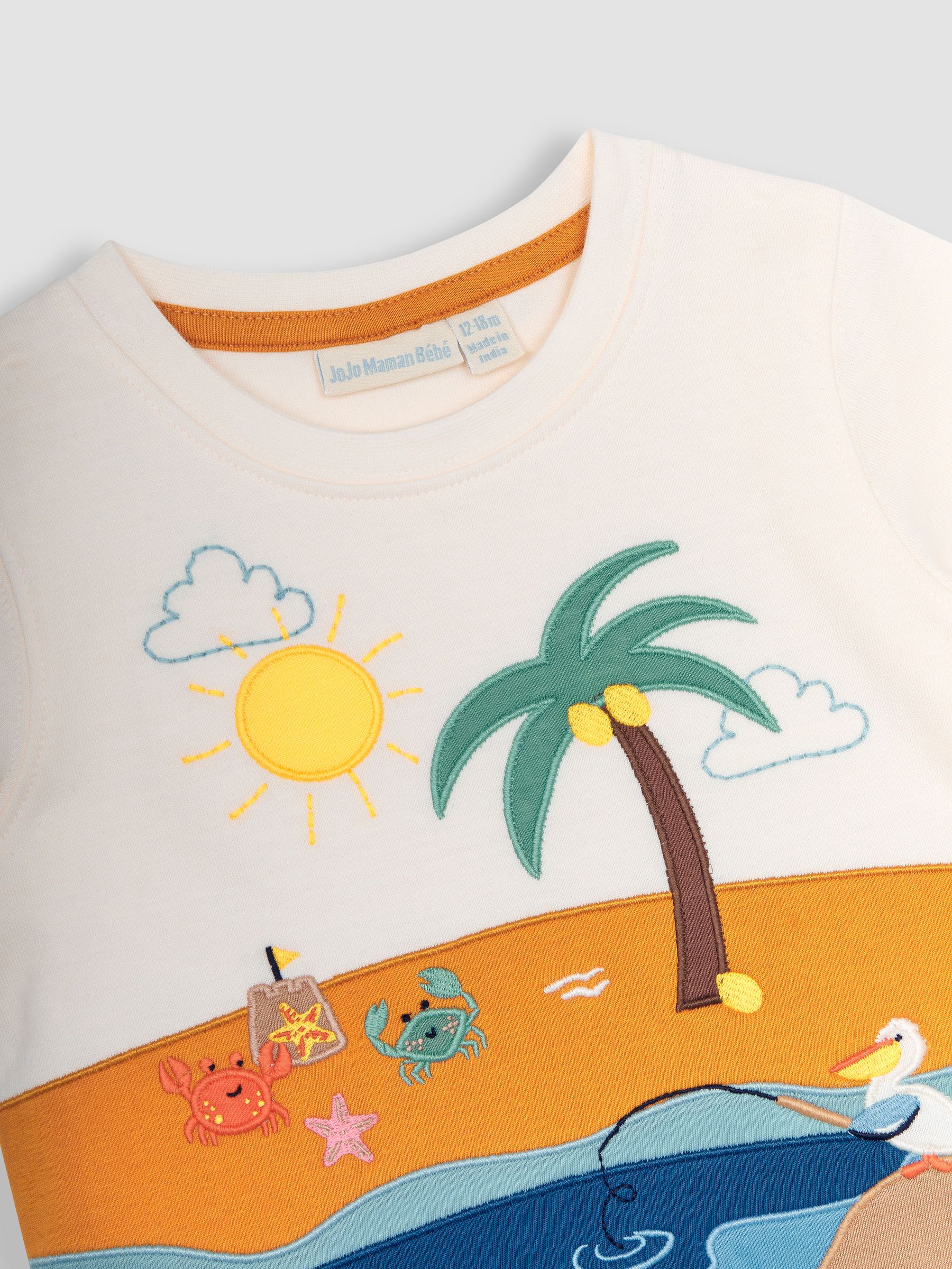 Ecru Beach Scene T-Shirt - Image 2 of 3