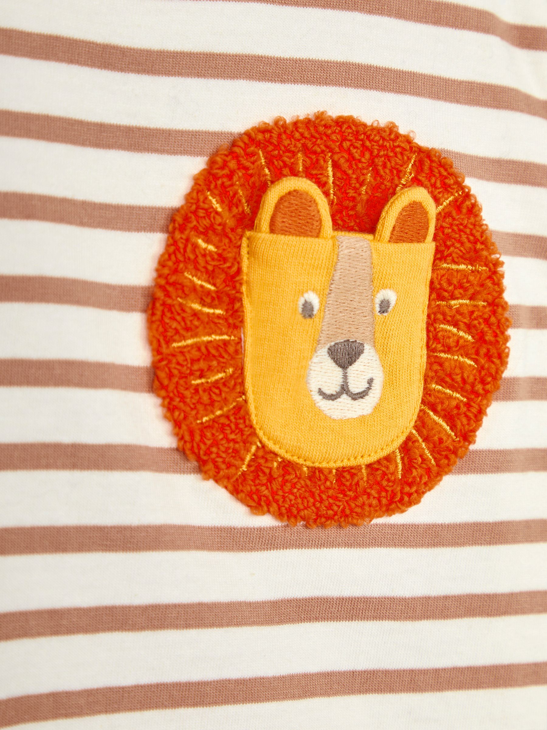 Ecru Lion Appliqué Pocket Top - Image 3 of 3