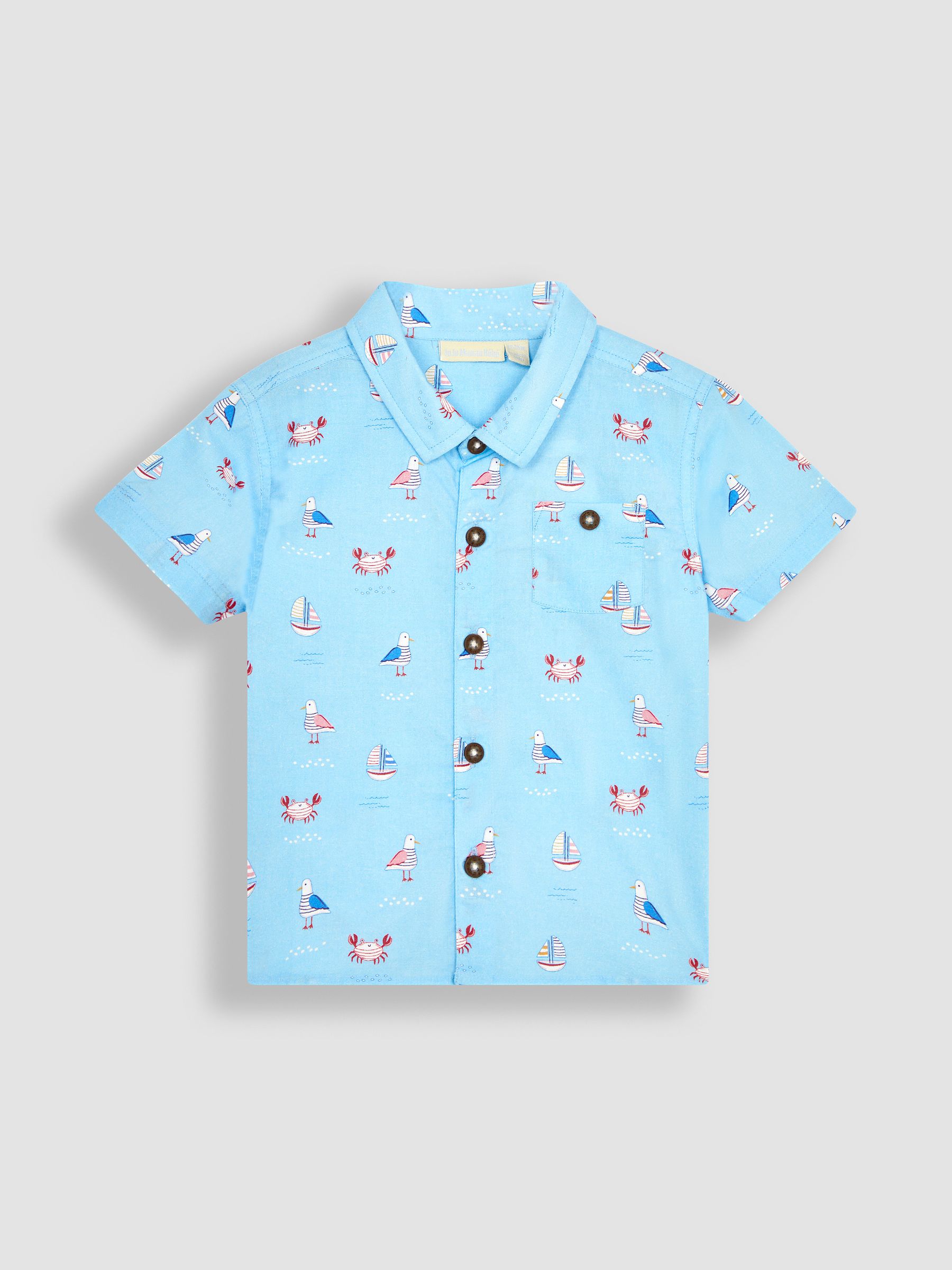 Blue Nautical Printed Shirt & Shorts Set - Image 4 of 6