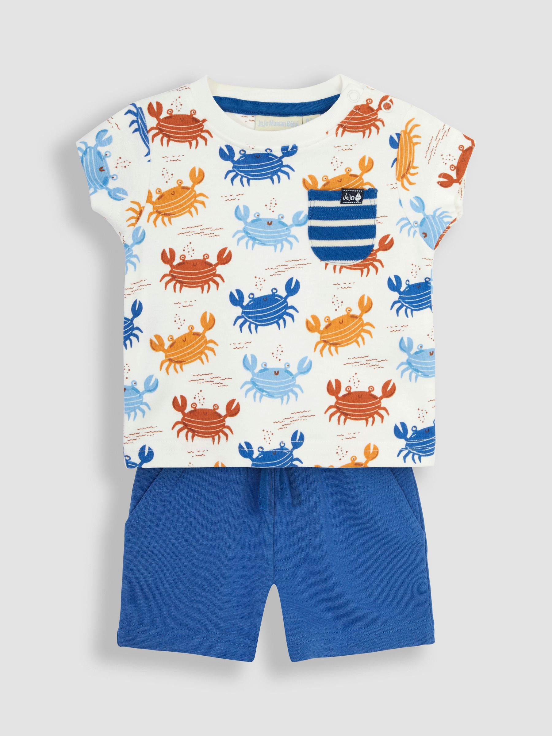 Natural Crab Printed T-Shirt & Shorts Set - Image 1 of 3
