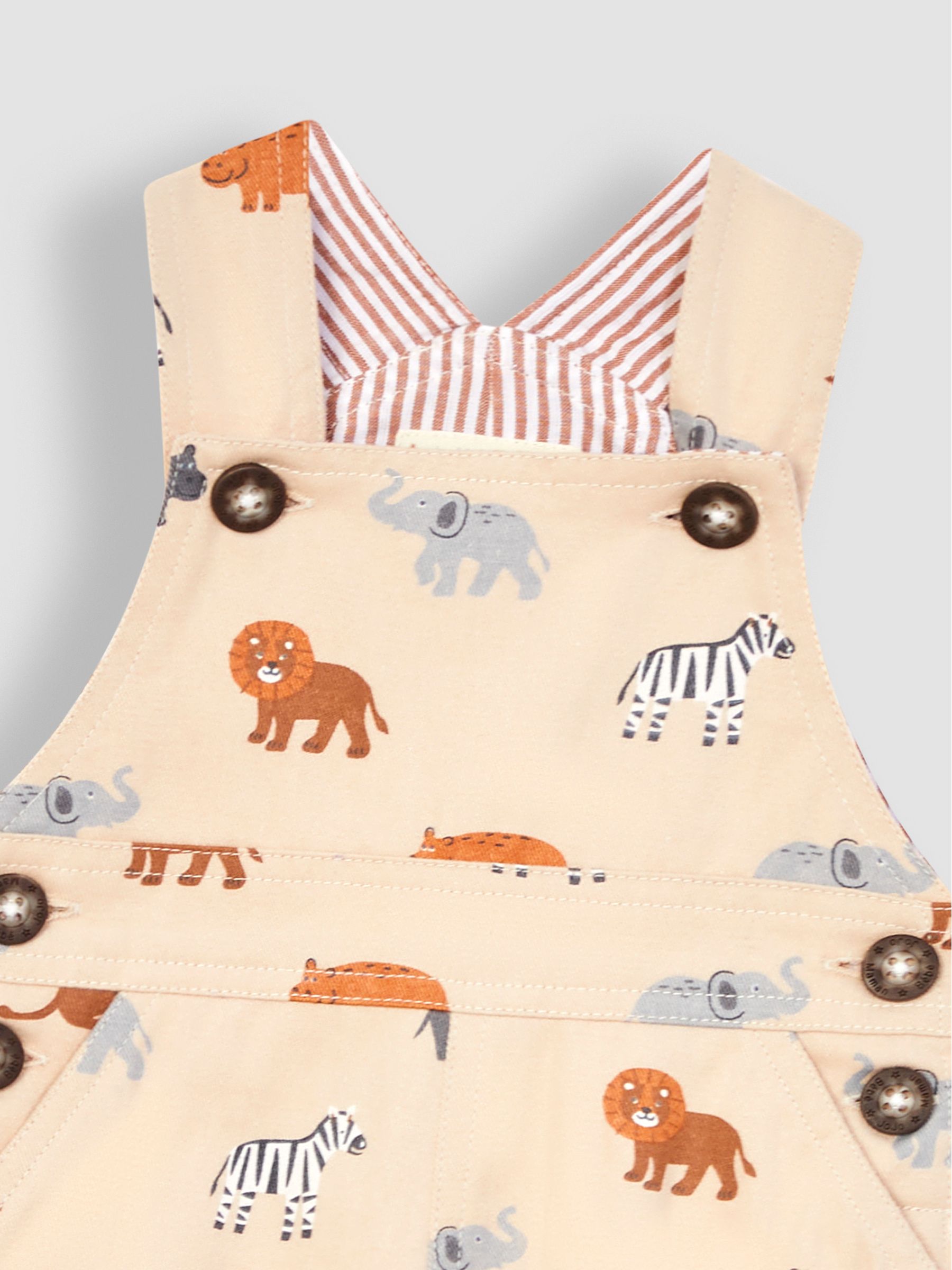 Natural Safari Animals Printed Dungarees - Image 3 of 3