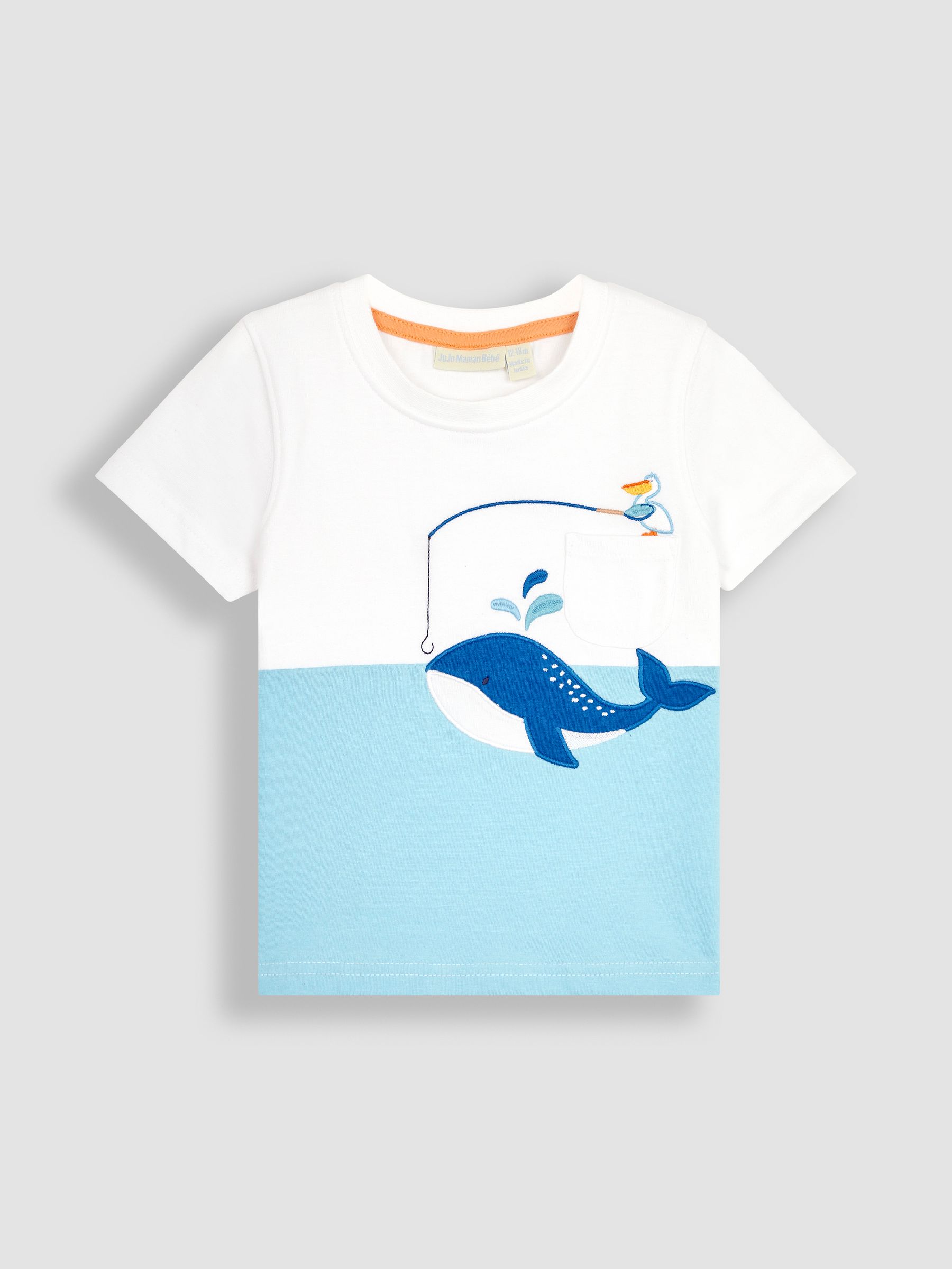 White Whale & Pelican Appliqué Pocket T-Shirt - Image 1 of 3