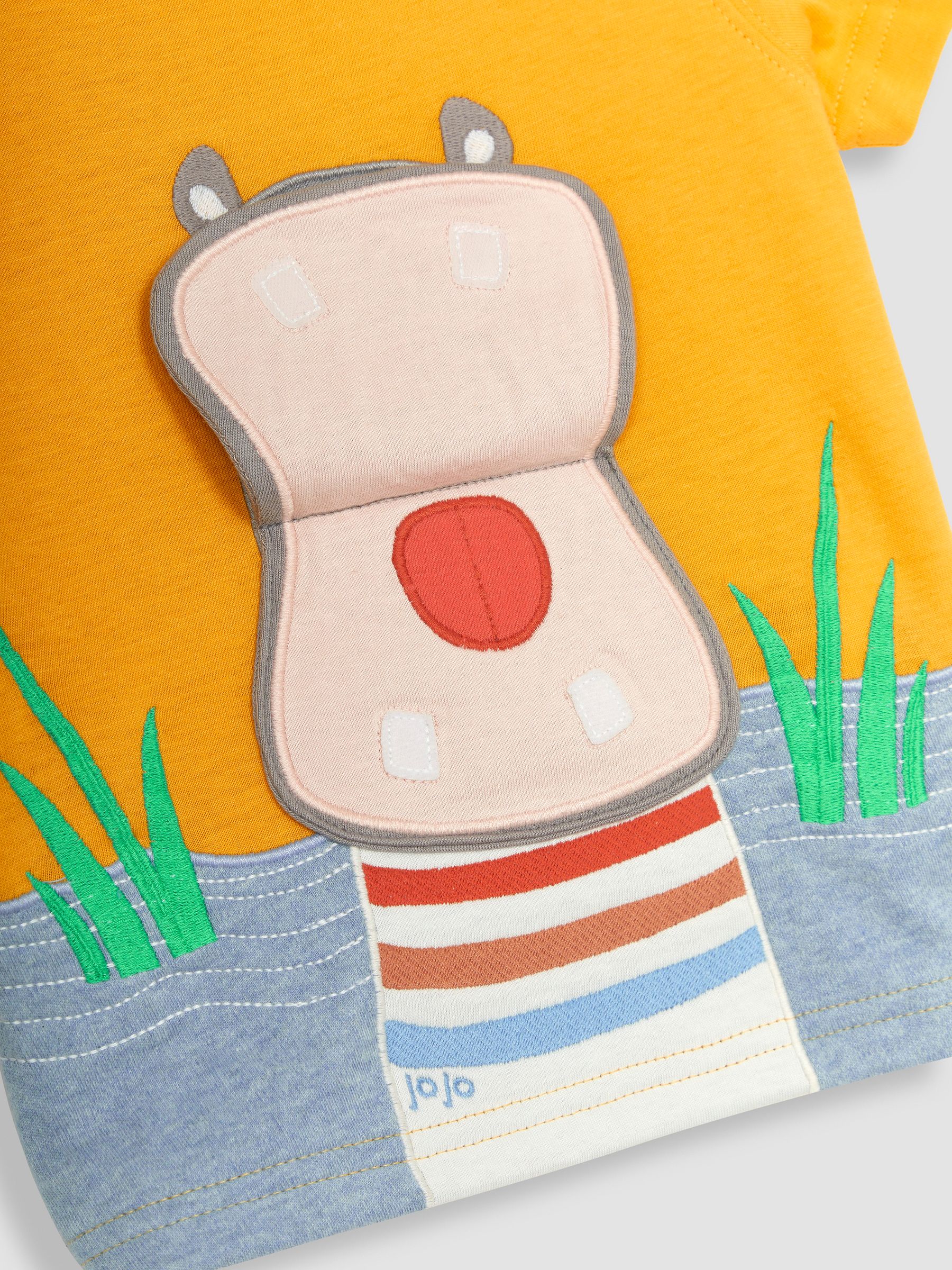 Yellow Hippo Interactive Appliqué T-Shirt - Image 3 of 4