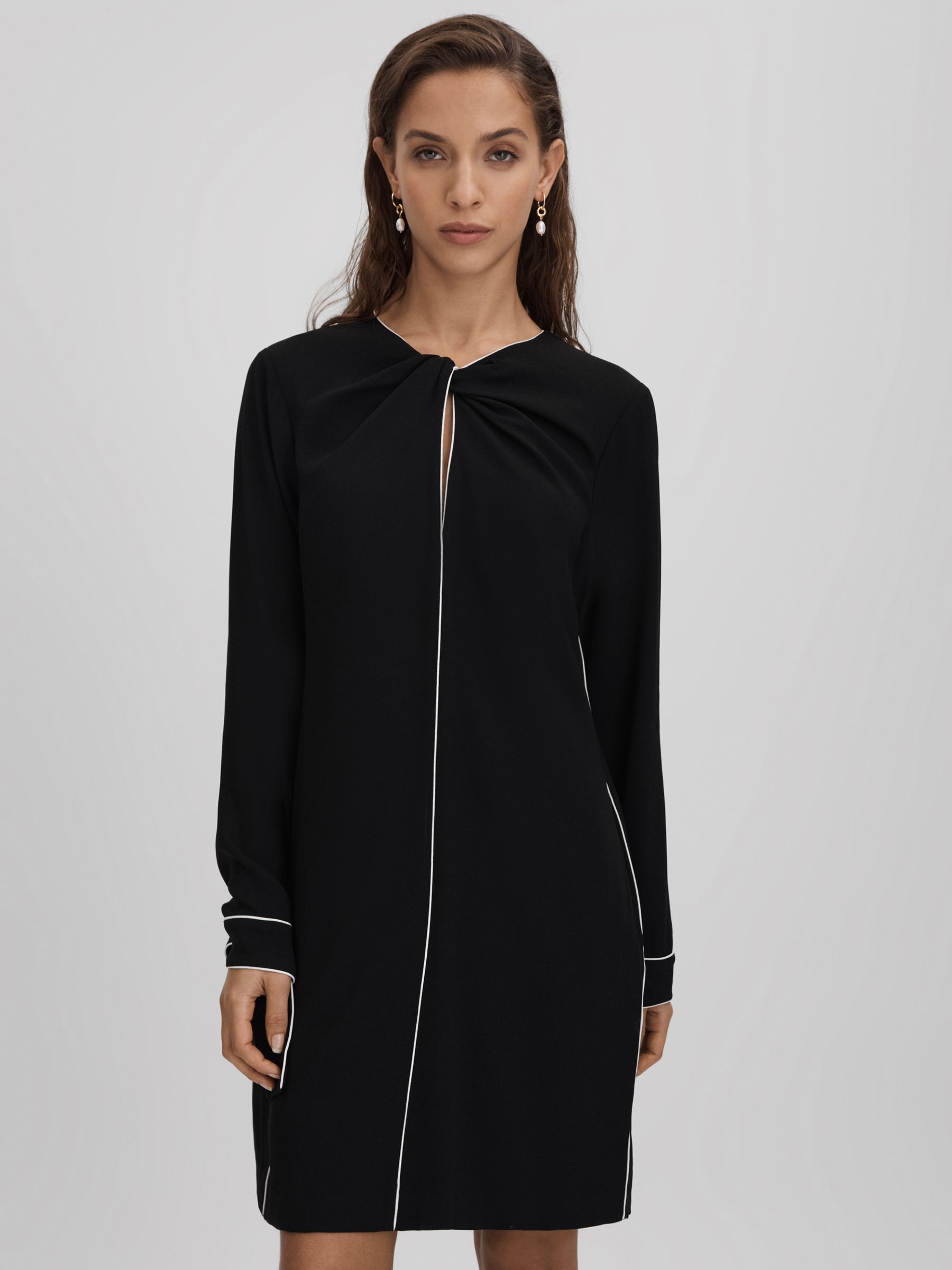 Shift Mini Dress in Black - Image 3 of 7