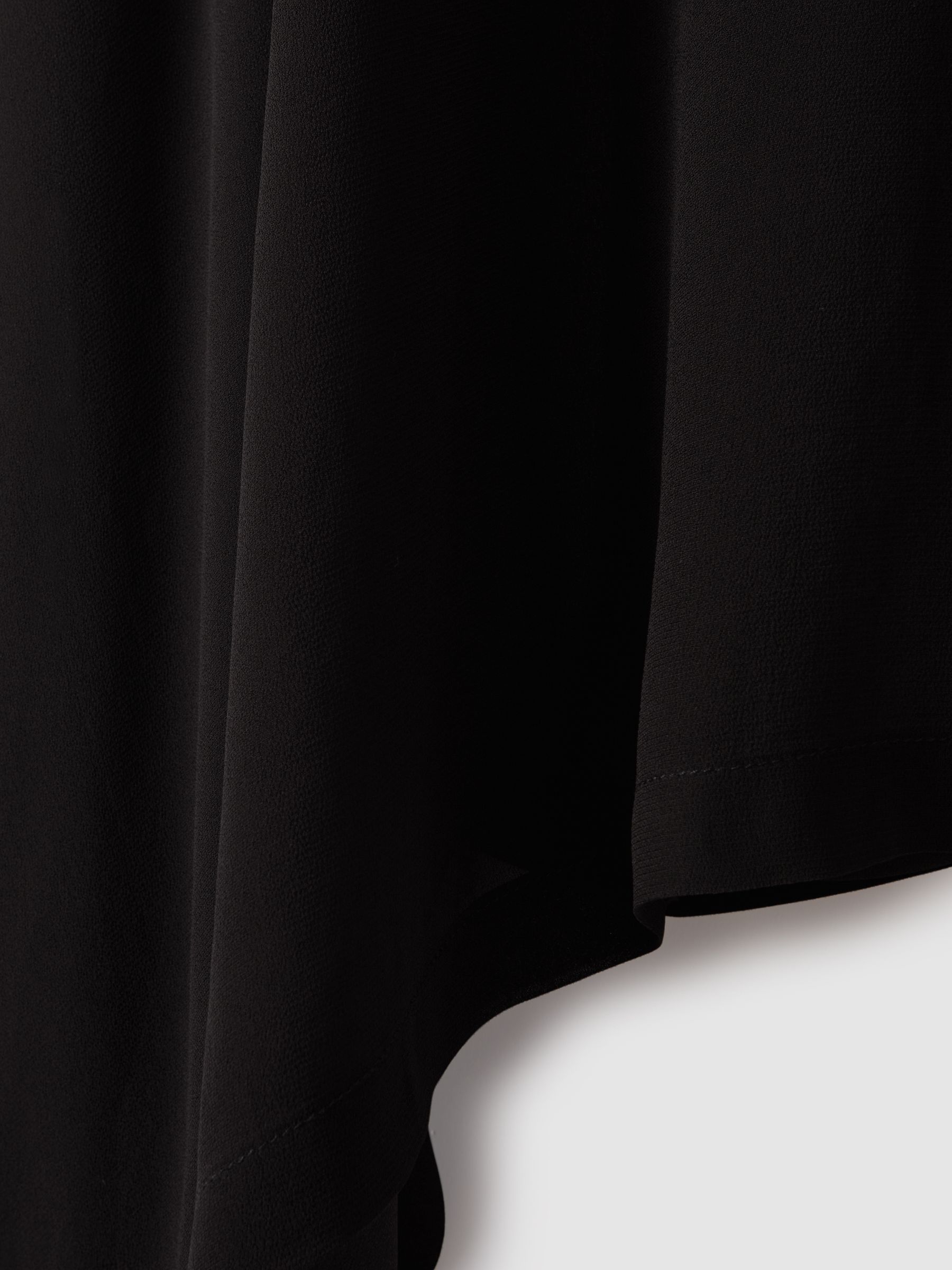 Sheer Draped Sleeve Cover Up in Black - Image 5 of 5