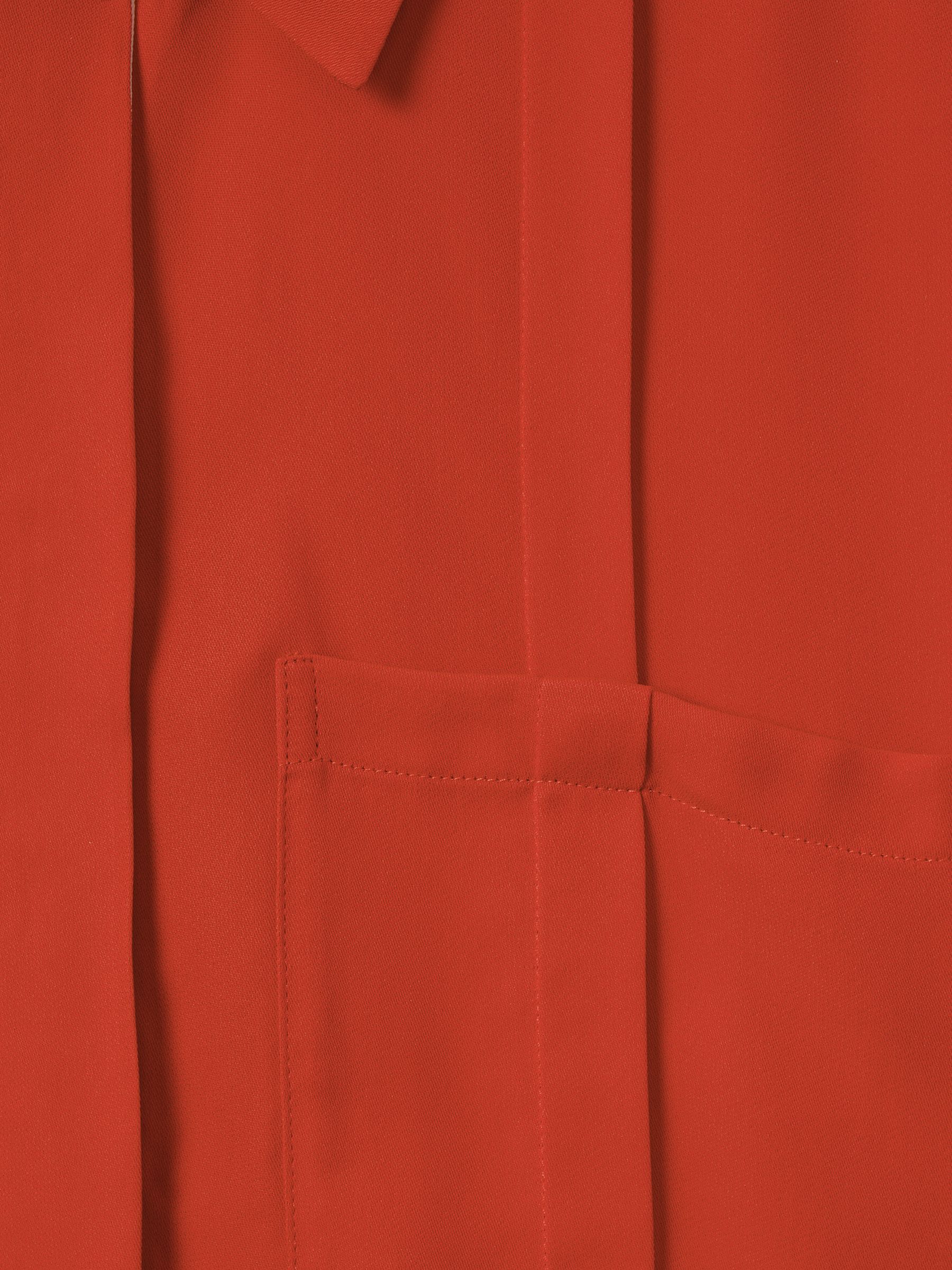 Contrast Trim Button-Through Shirt in Red - Image 7 of 7
